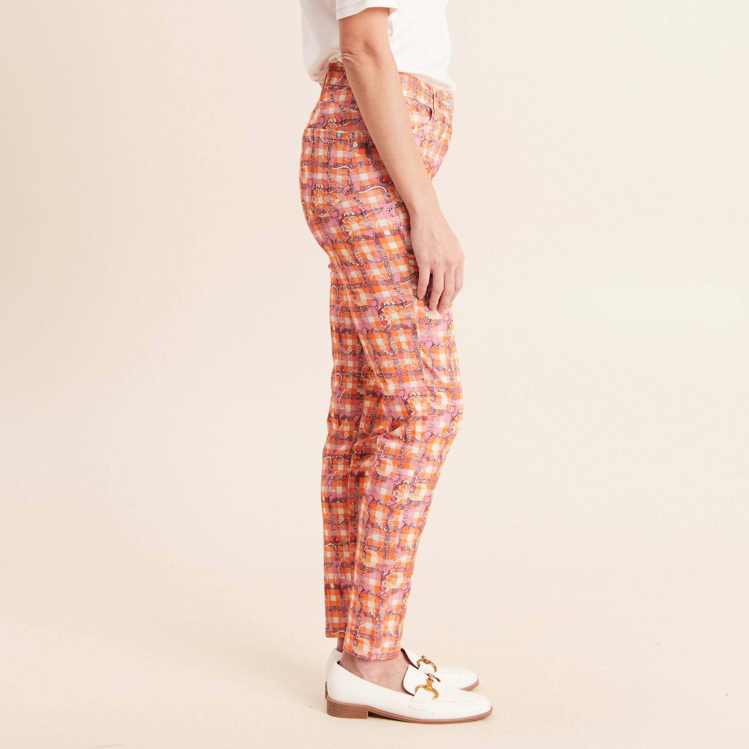 Pantalon magique Le L&eacute;ger coupe ajust&eacute;e orange femme