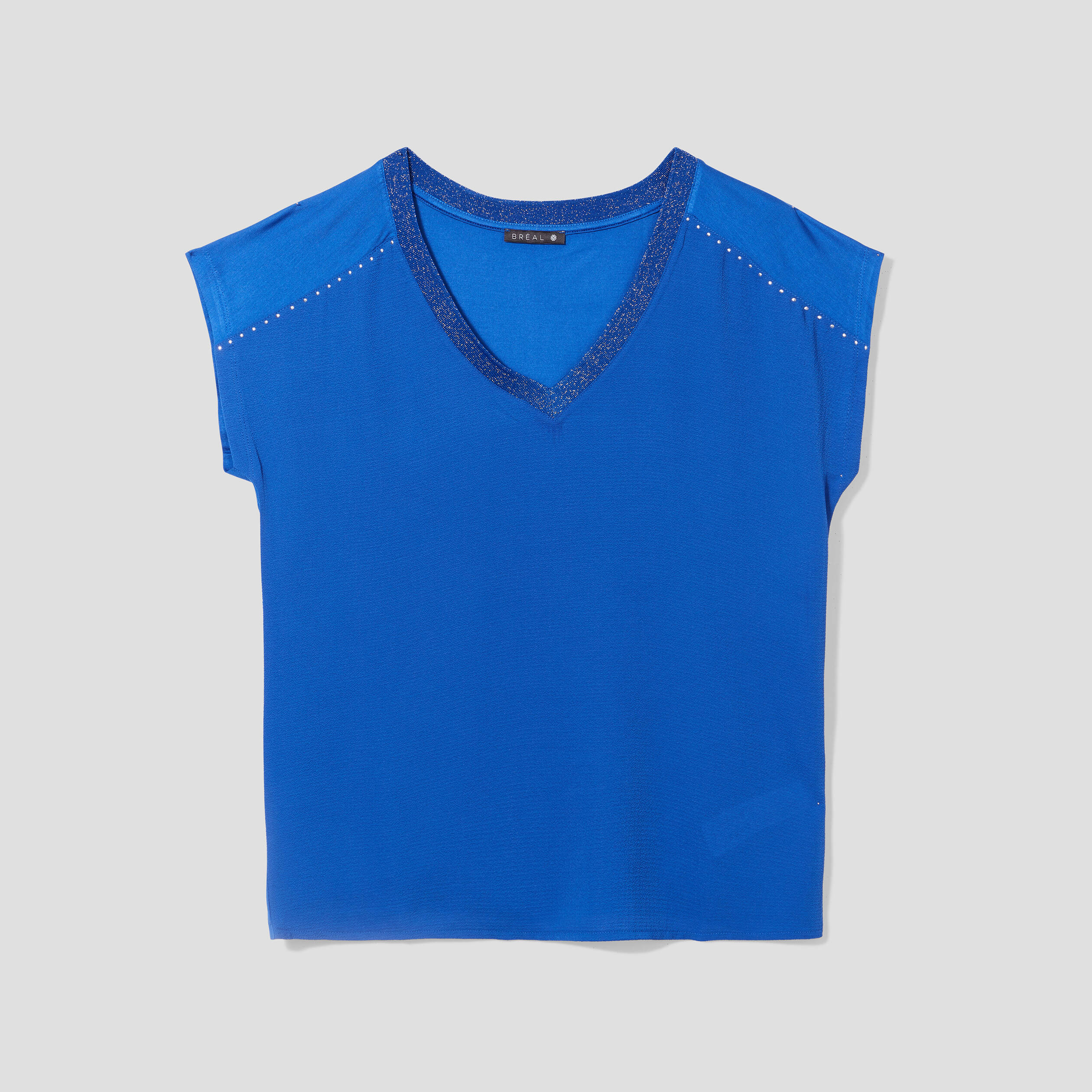 T-shirt manches courtes bleu electrique femme