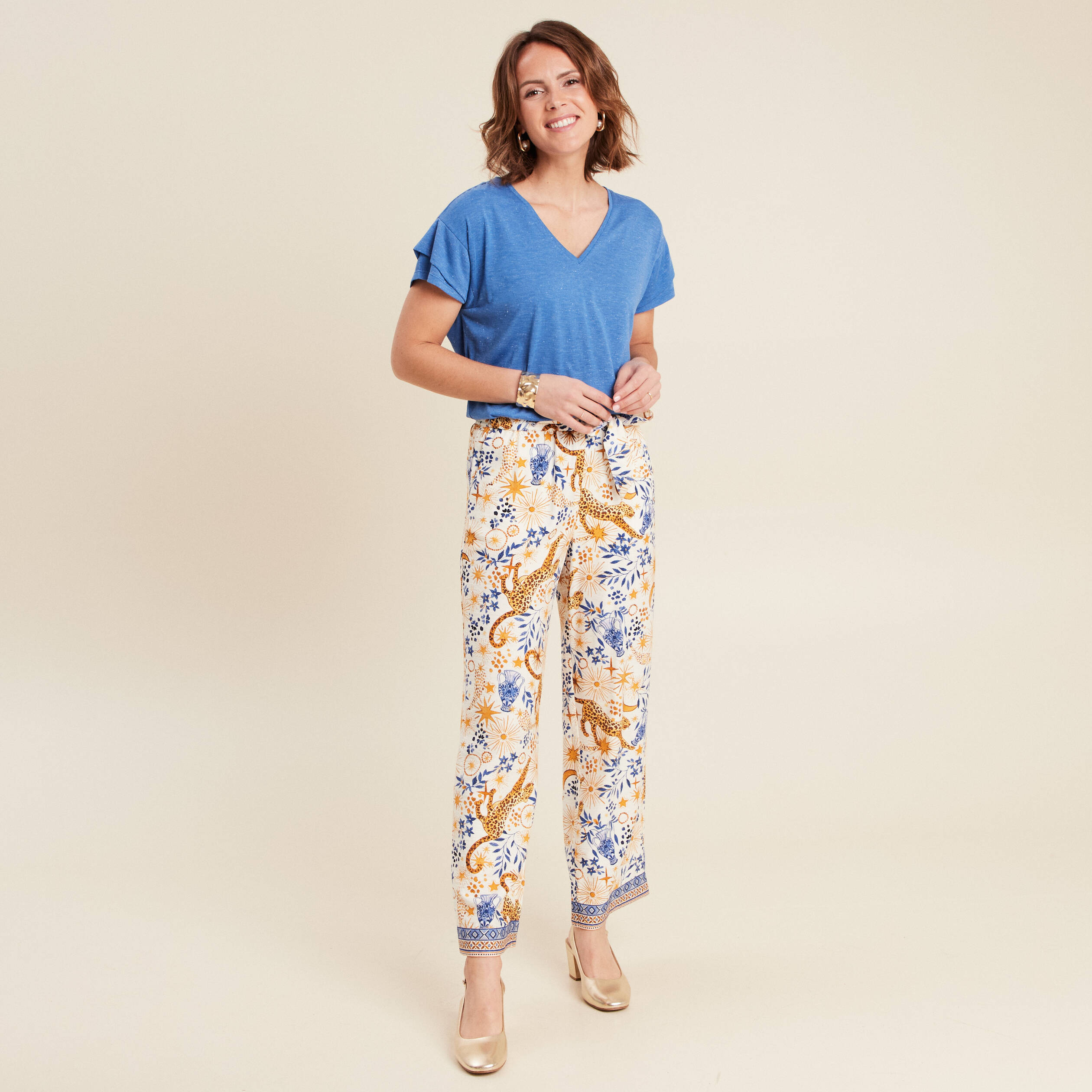 t shirt manches courtes bleu femme T-shirt manches courtes bleu femme
