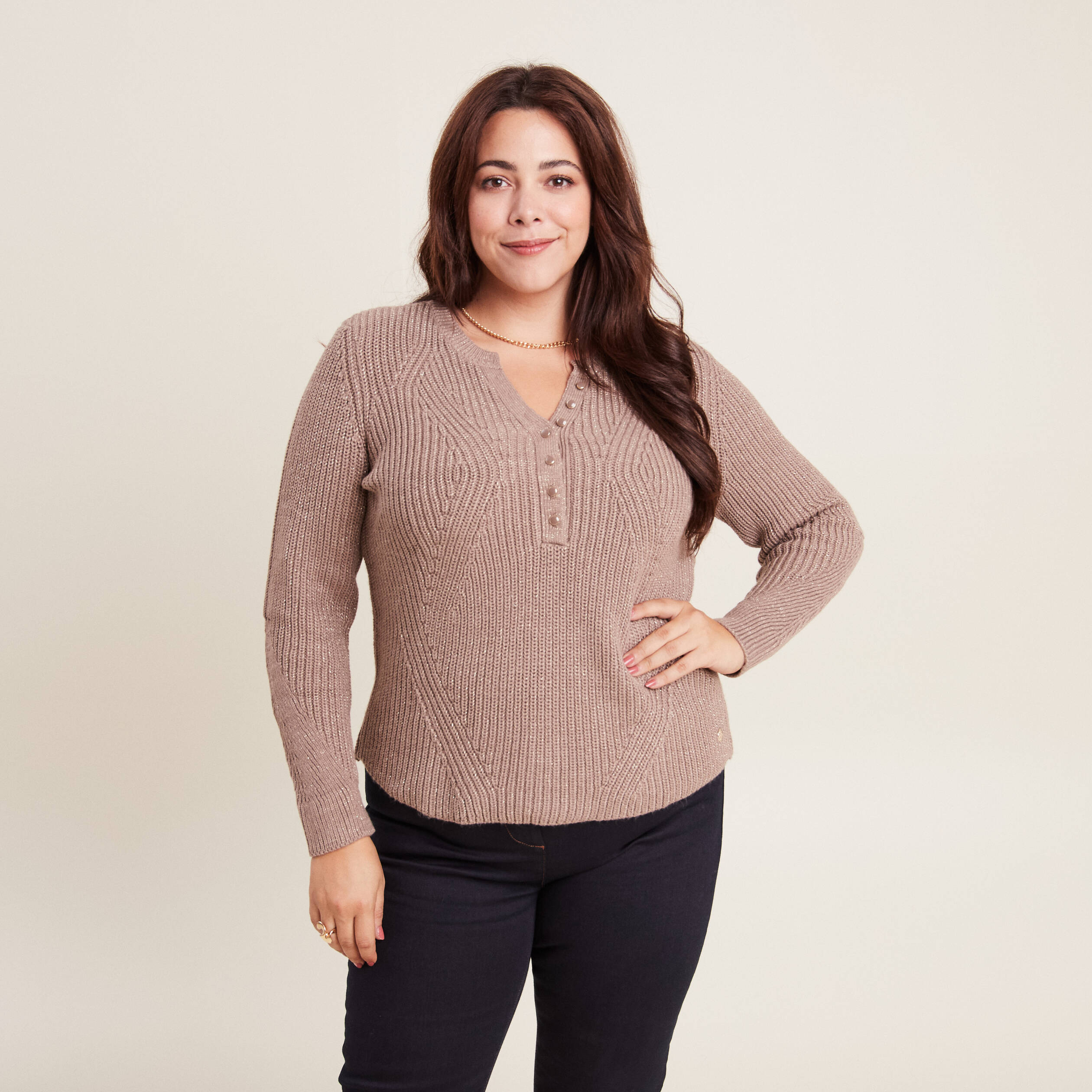 pull manches longues taupe femme Pull manches longues taupe femme