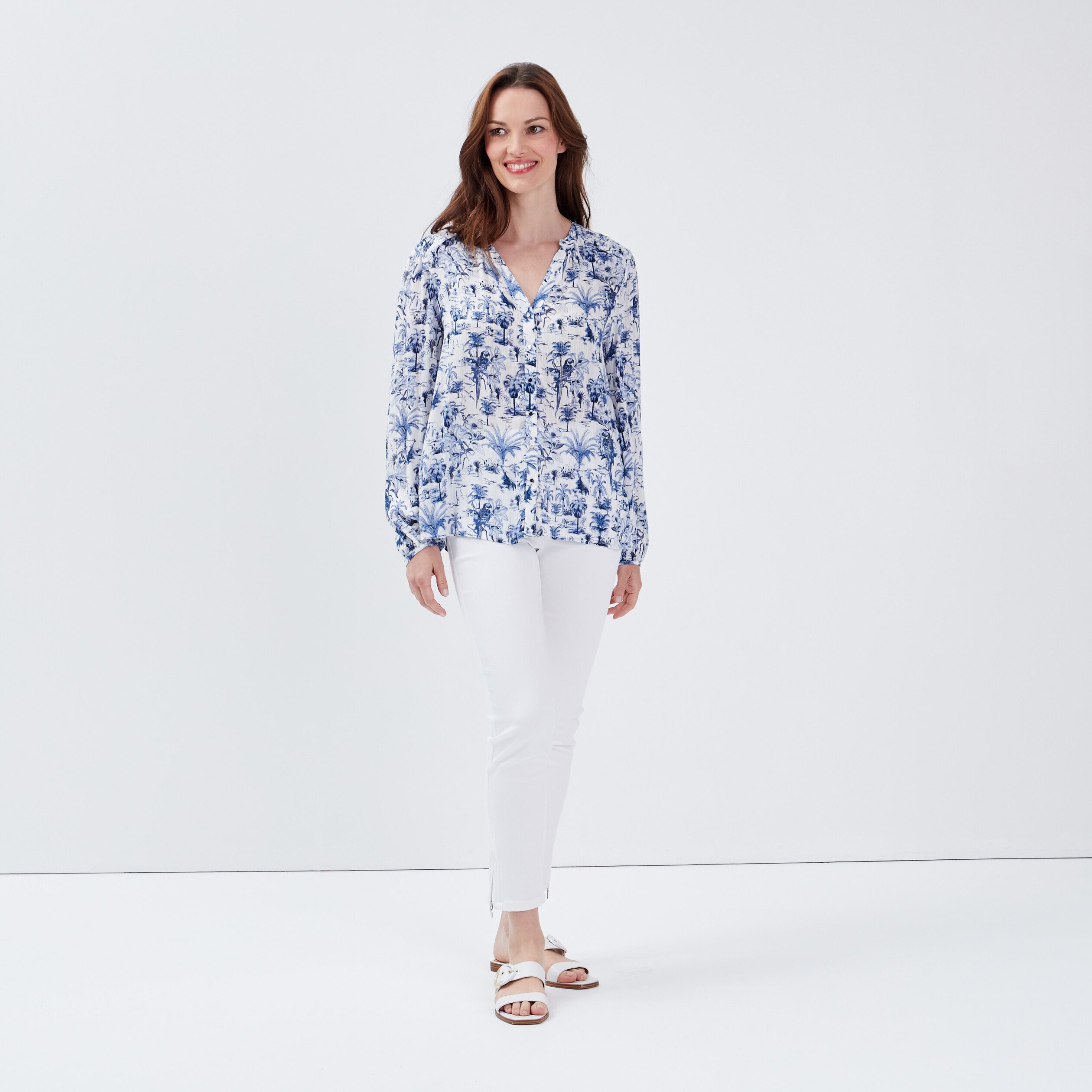 chemise manches longues blanc femme Chemise manches longues blanc femme
