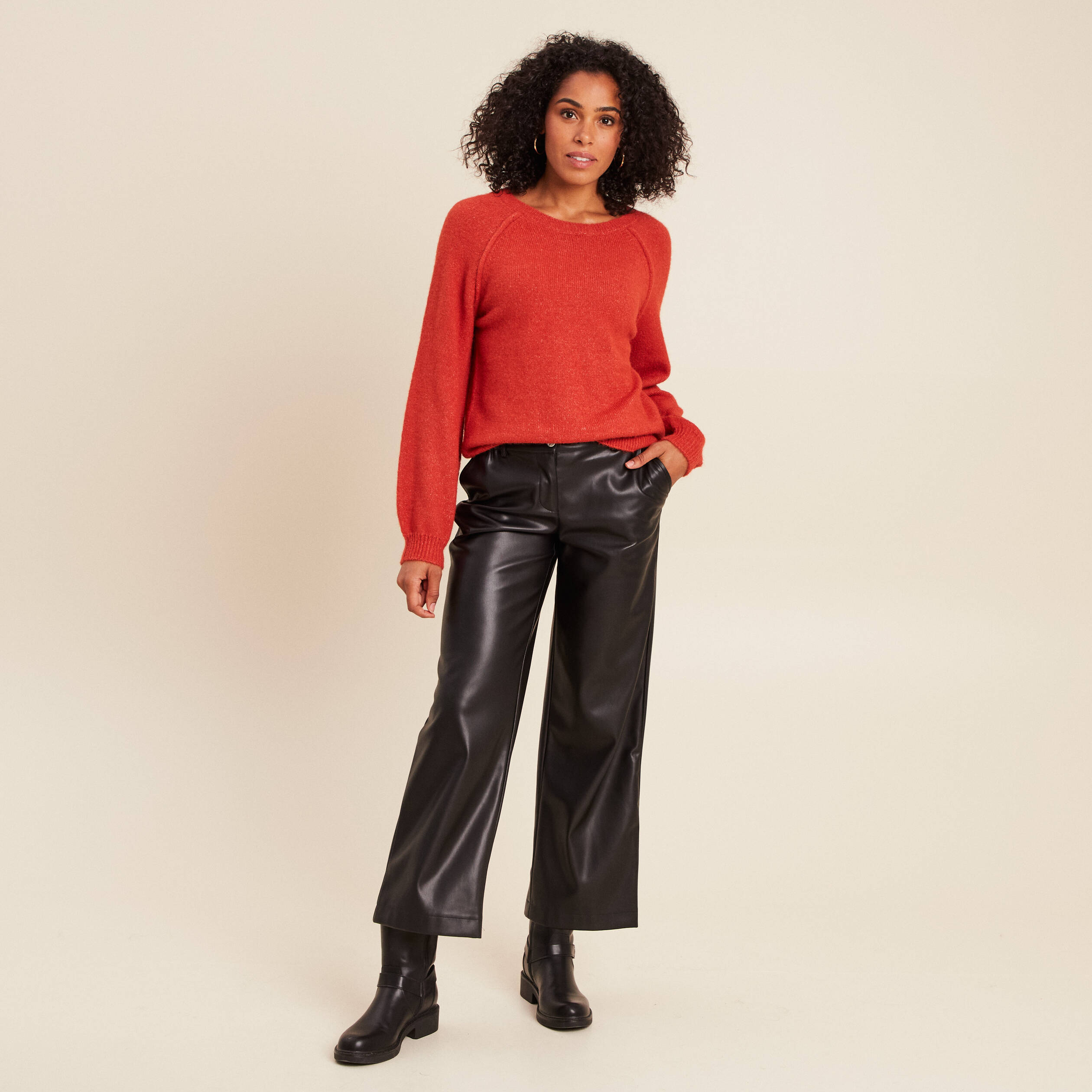 Pull Valentino Col Rond Rouge à Volants - Taille XS, En Viscose Tricotée, Occasion Très Bon état