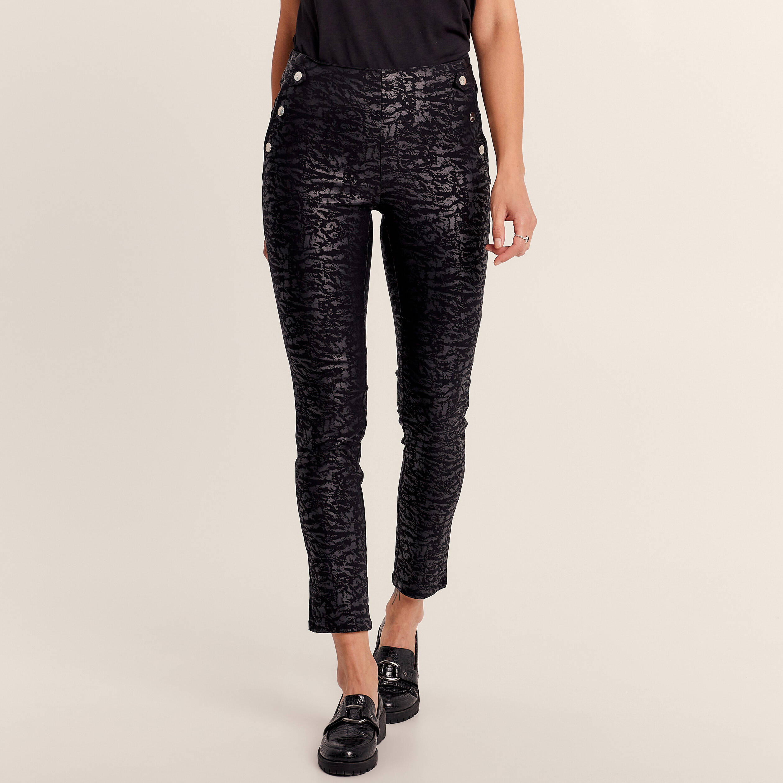 pantalon tregging 78eme noir femme Pantalon tregging 7/8ème noir femme