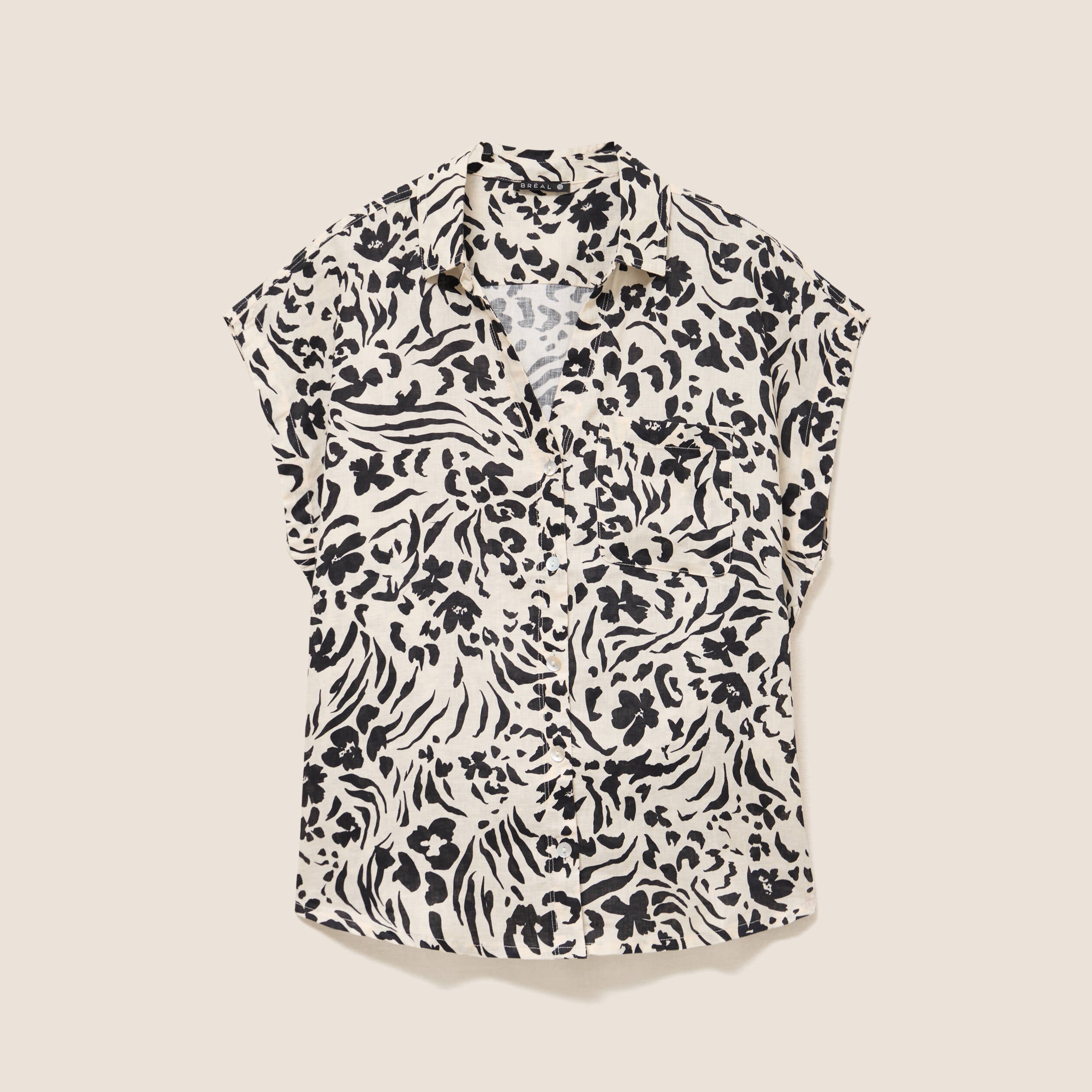 Chemise sans manches blanc femme