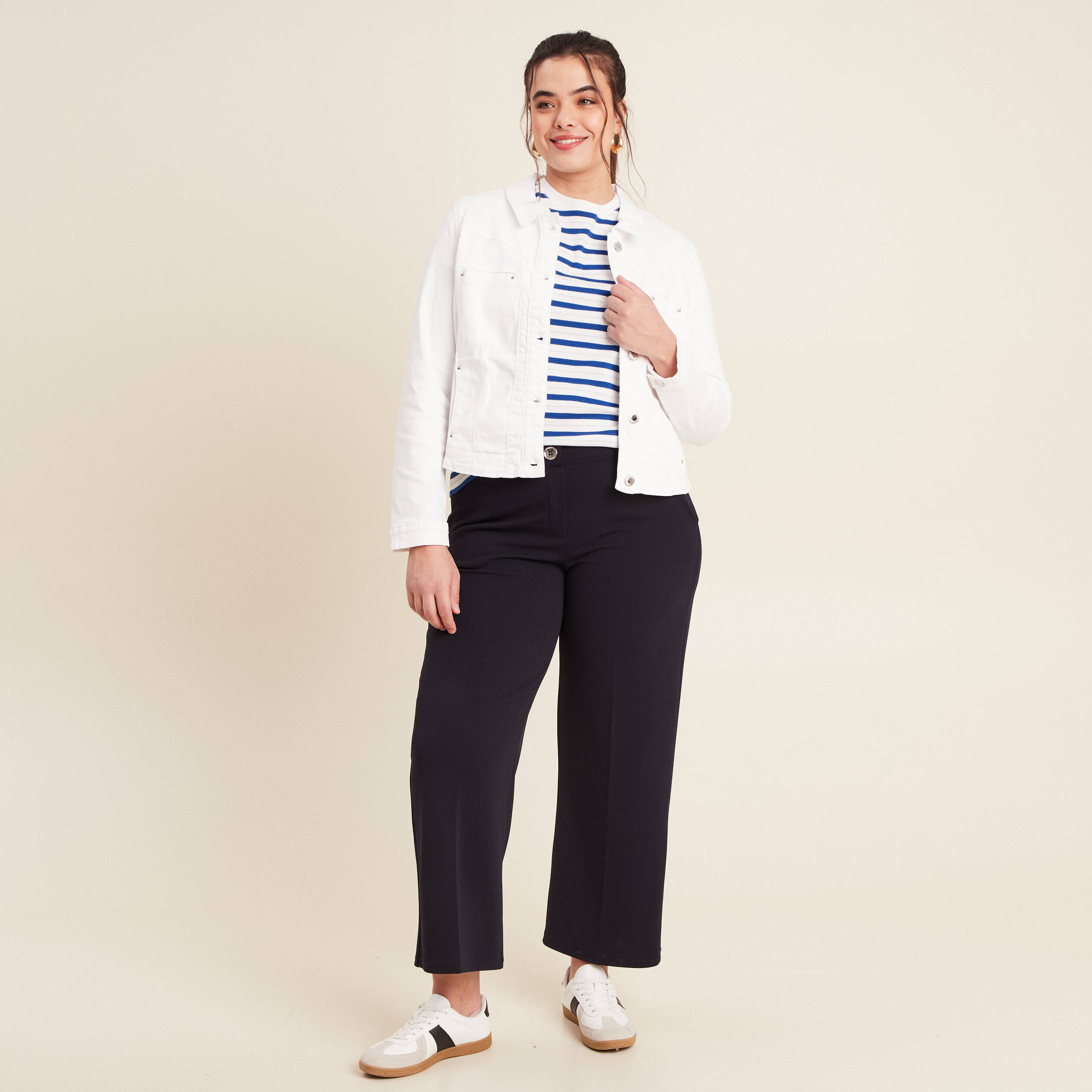blouson ajuste boutonne ecru femme Blouson ajusté boutonné ecru femme