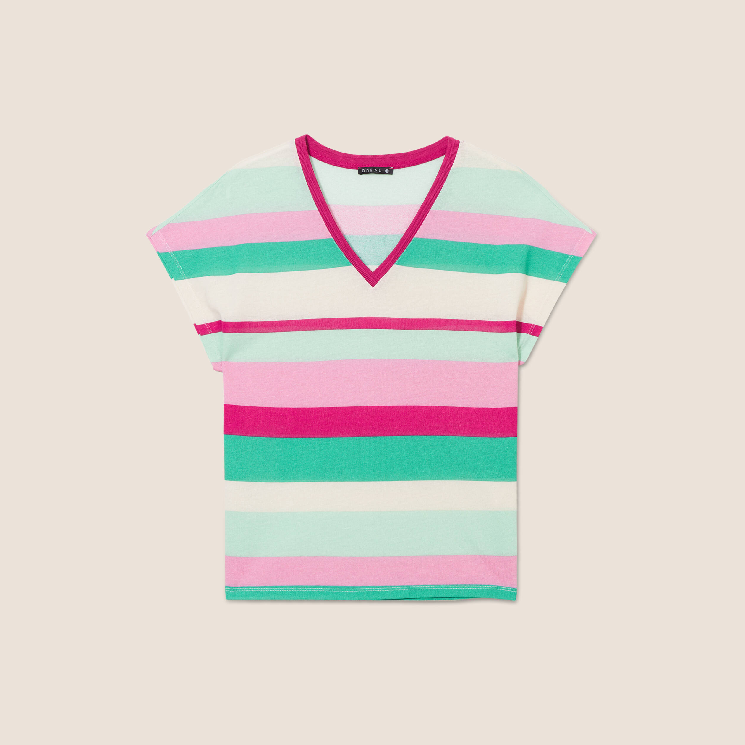 t shirt manches courtes rose femme T-shirt manches courtes rose femme