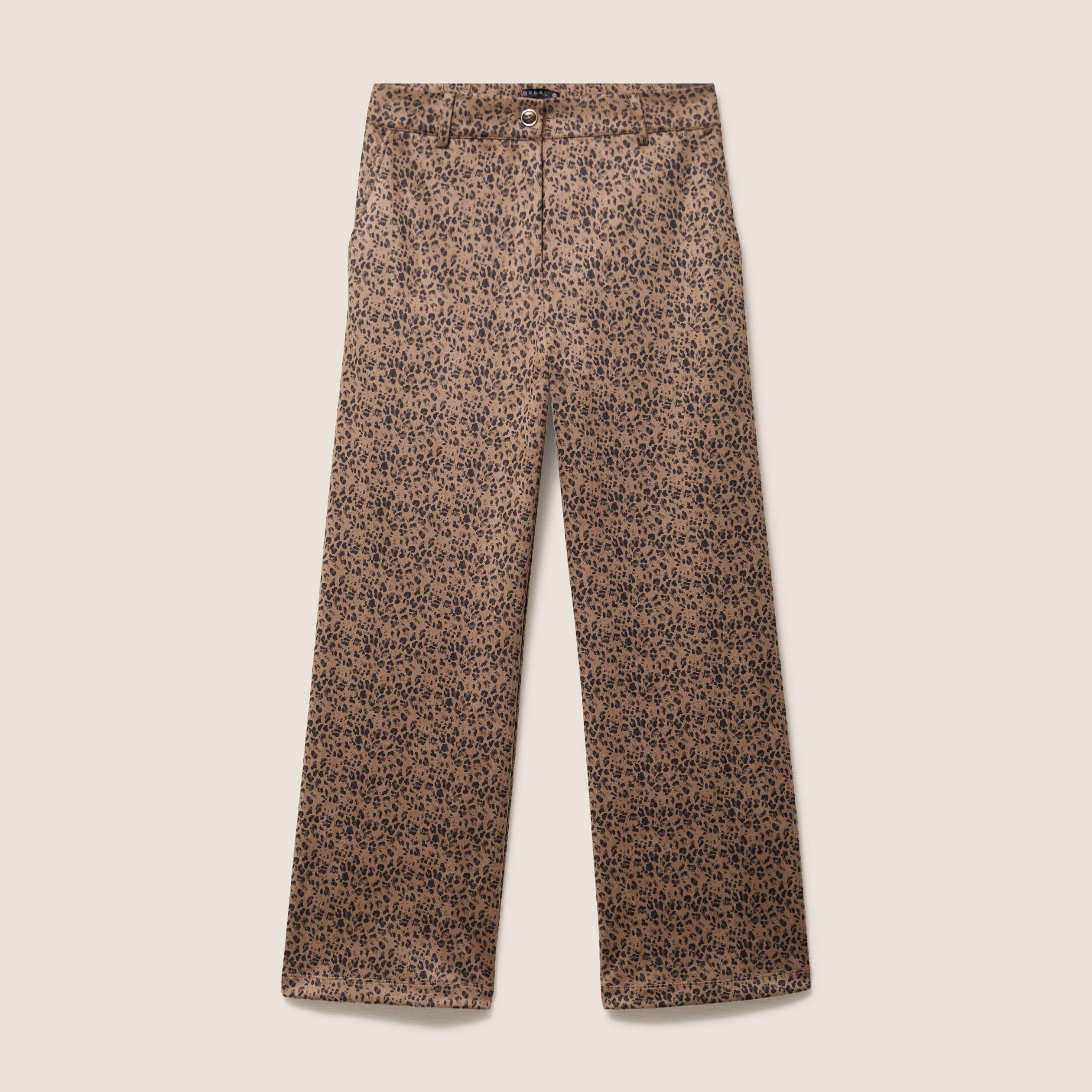 Pantalon large marron femme