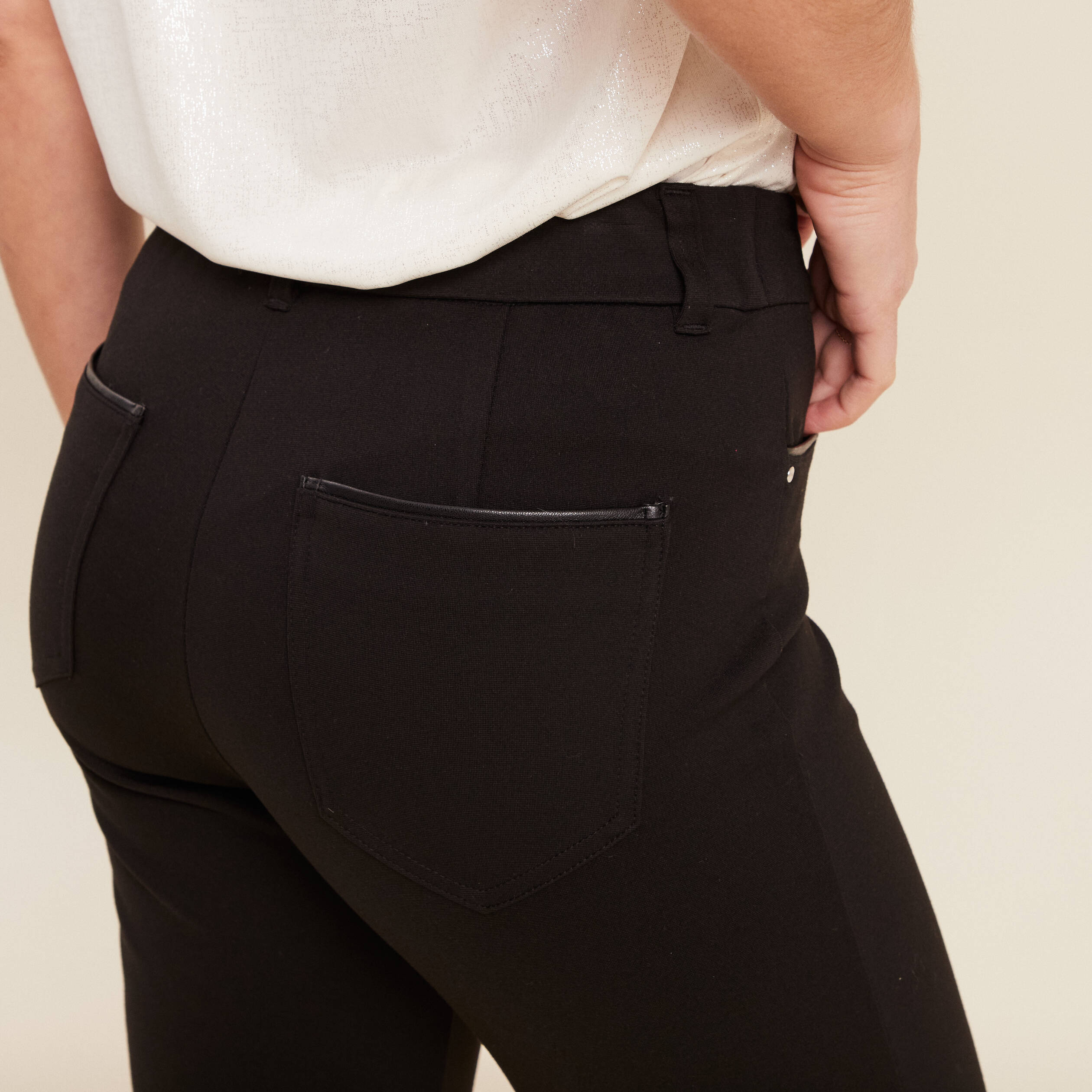 pantalon droit noir femme Pantalon droit noir femme