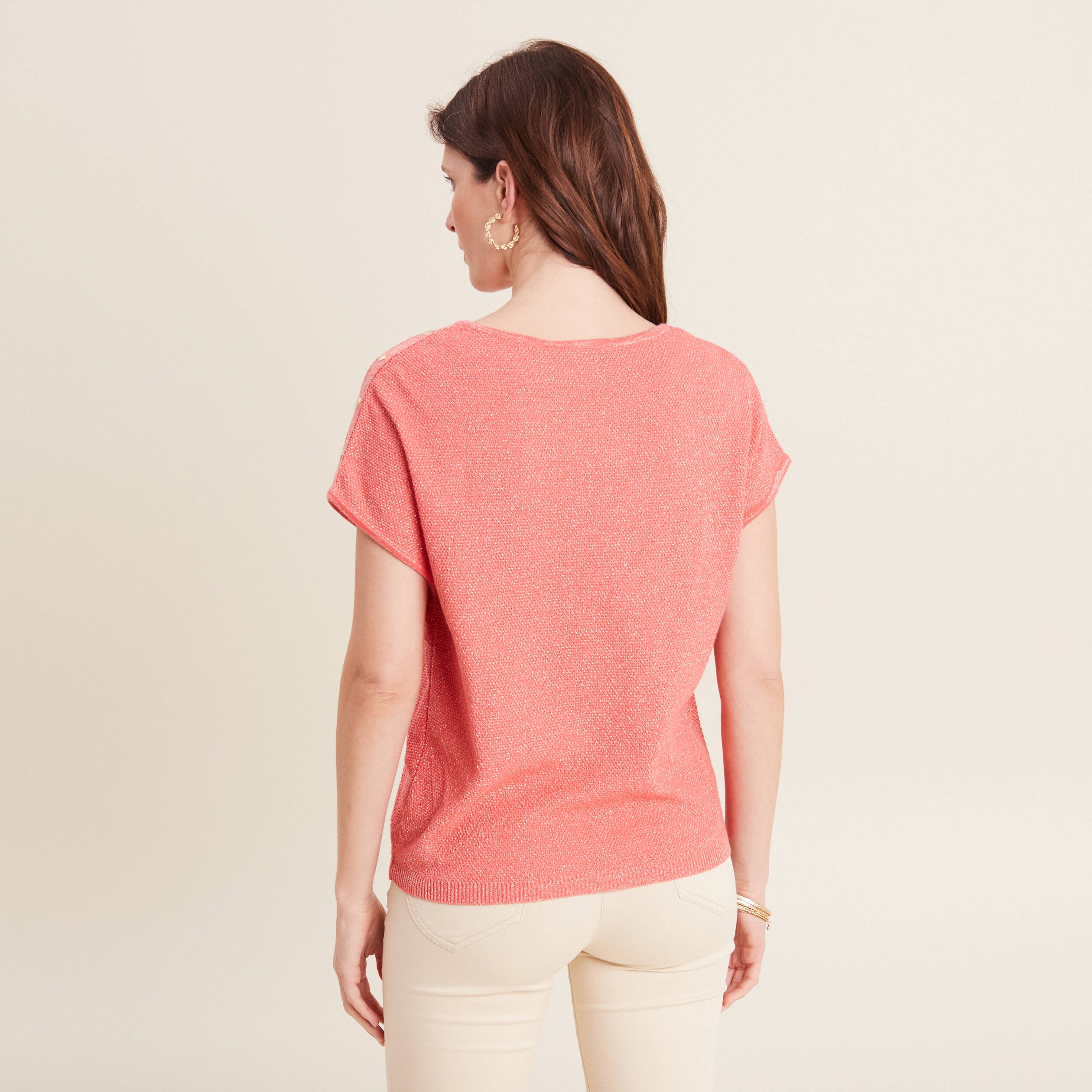 Pull torsadé Thermolactyl - Damart - Orange corail - Femme - 0.00