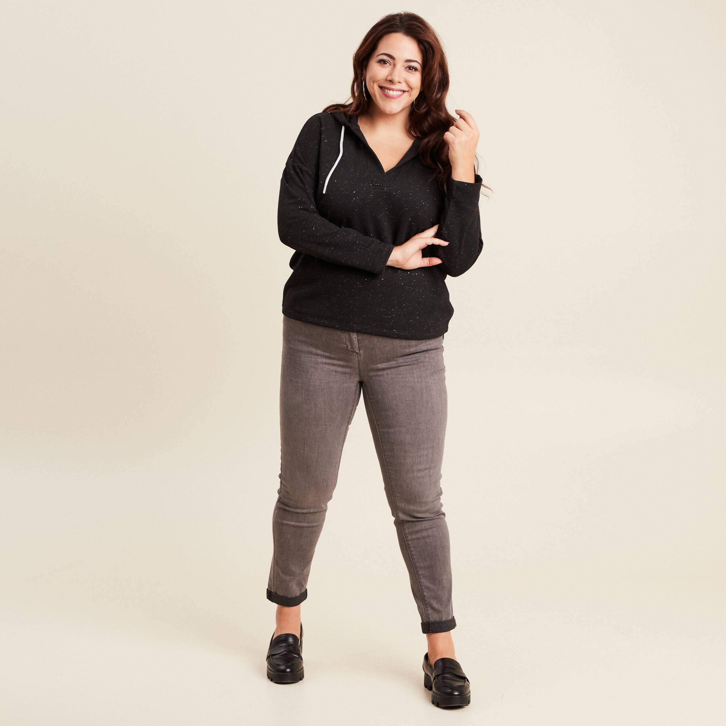 sweat a capuche noir femme Sweat à capuche noir femme