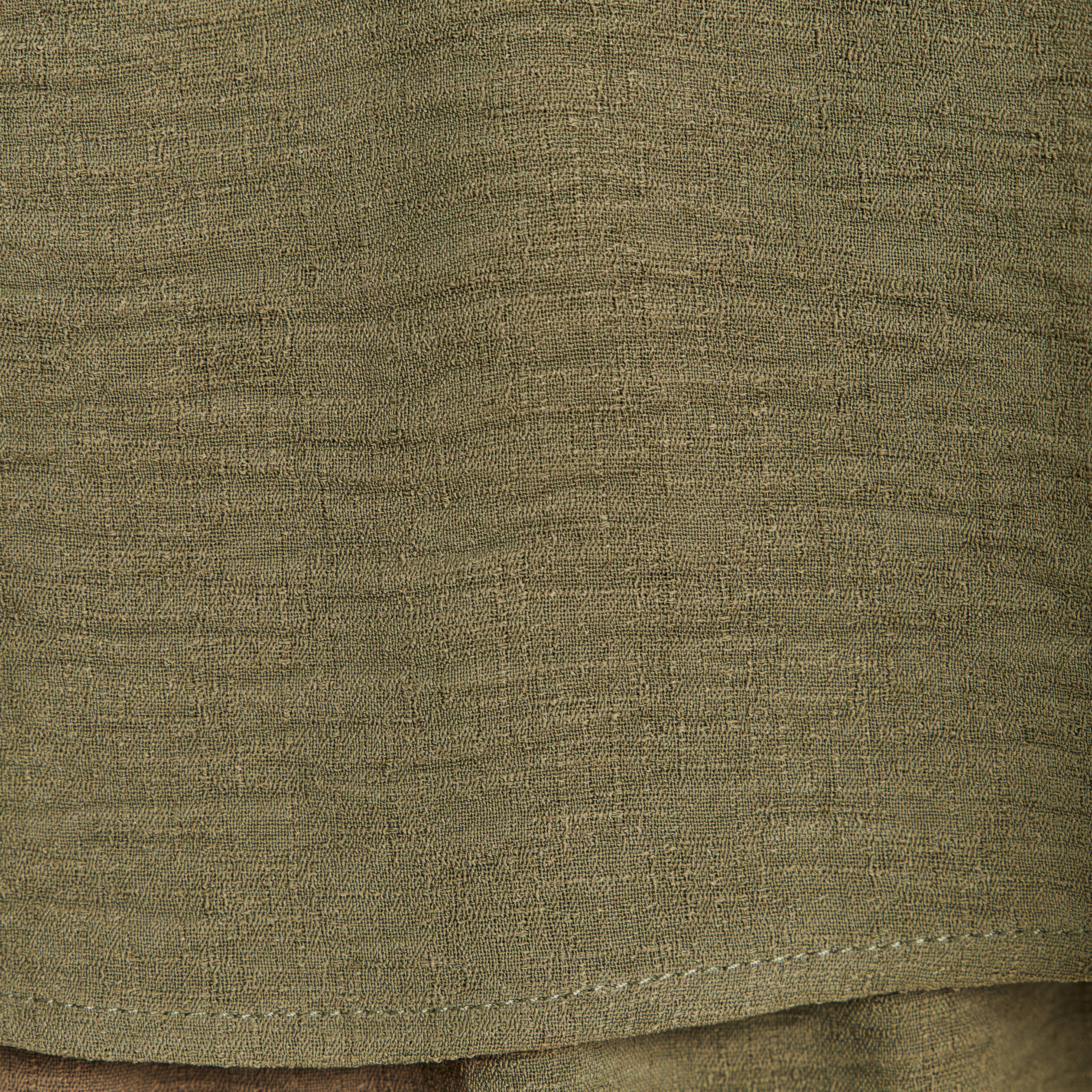 Robe fluide &eacute;vas&eacute;e &agrave; fines bretelles vert kaki femme