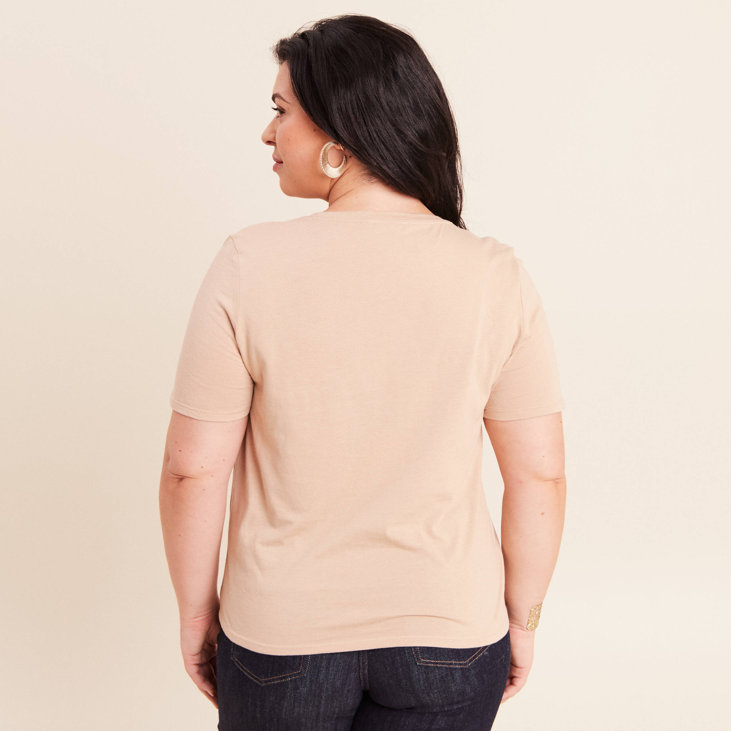 T-shirt manches courtes sable femme