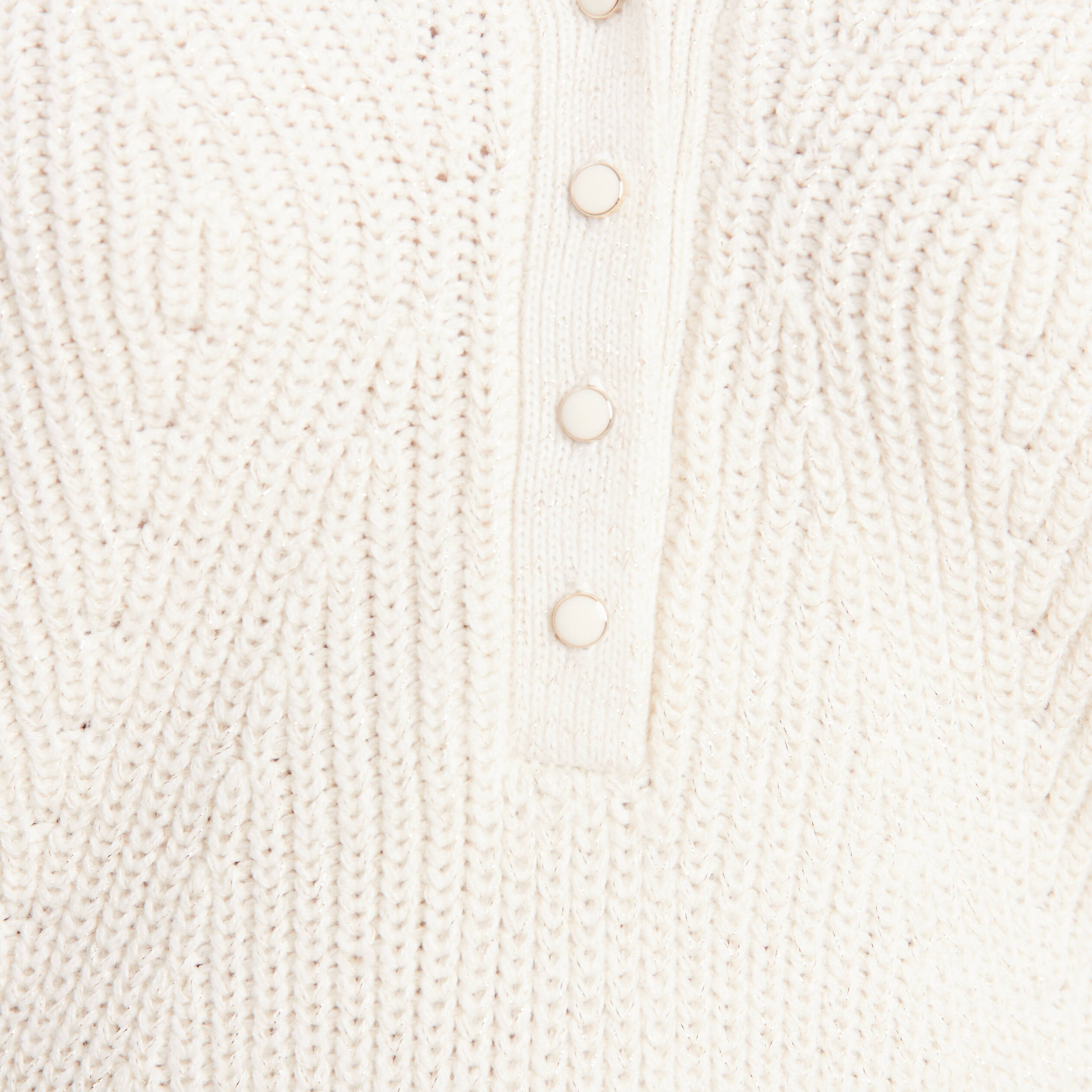 Pull manches longues ecru femme