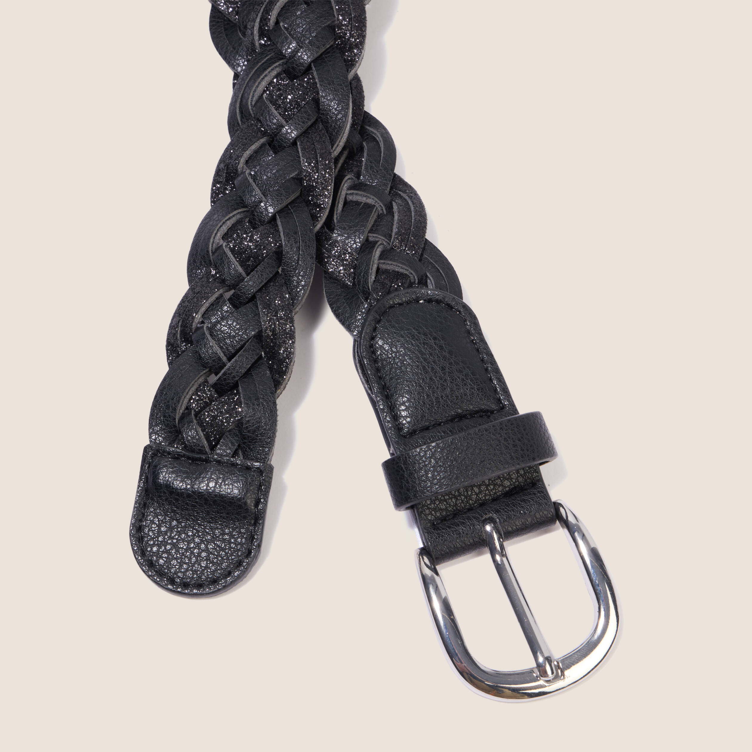 Ceinture large noir femme