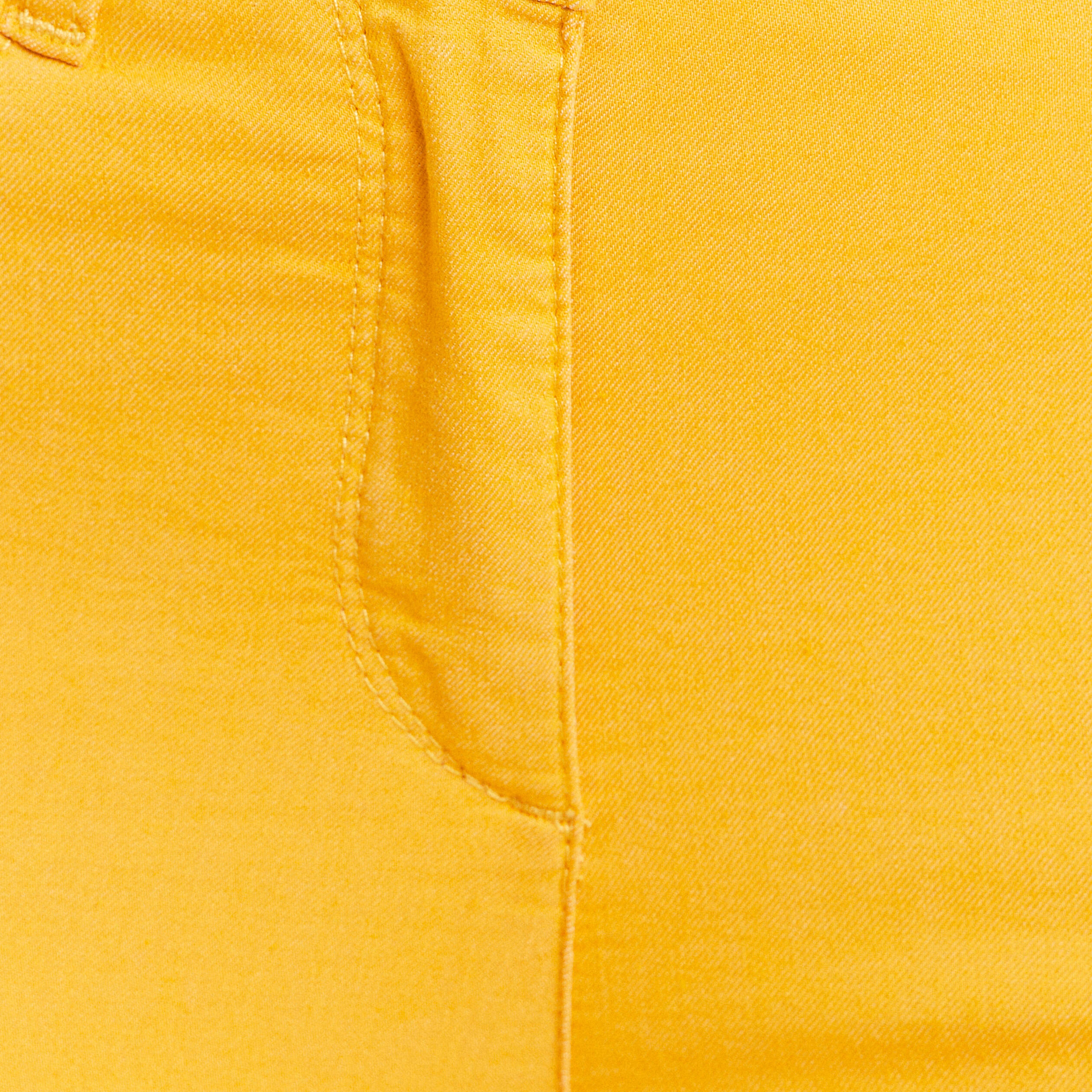 Pantacourt magique Le L&eacute;ger coupe droite jaune femme
