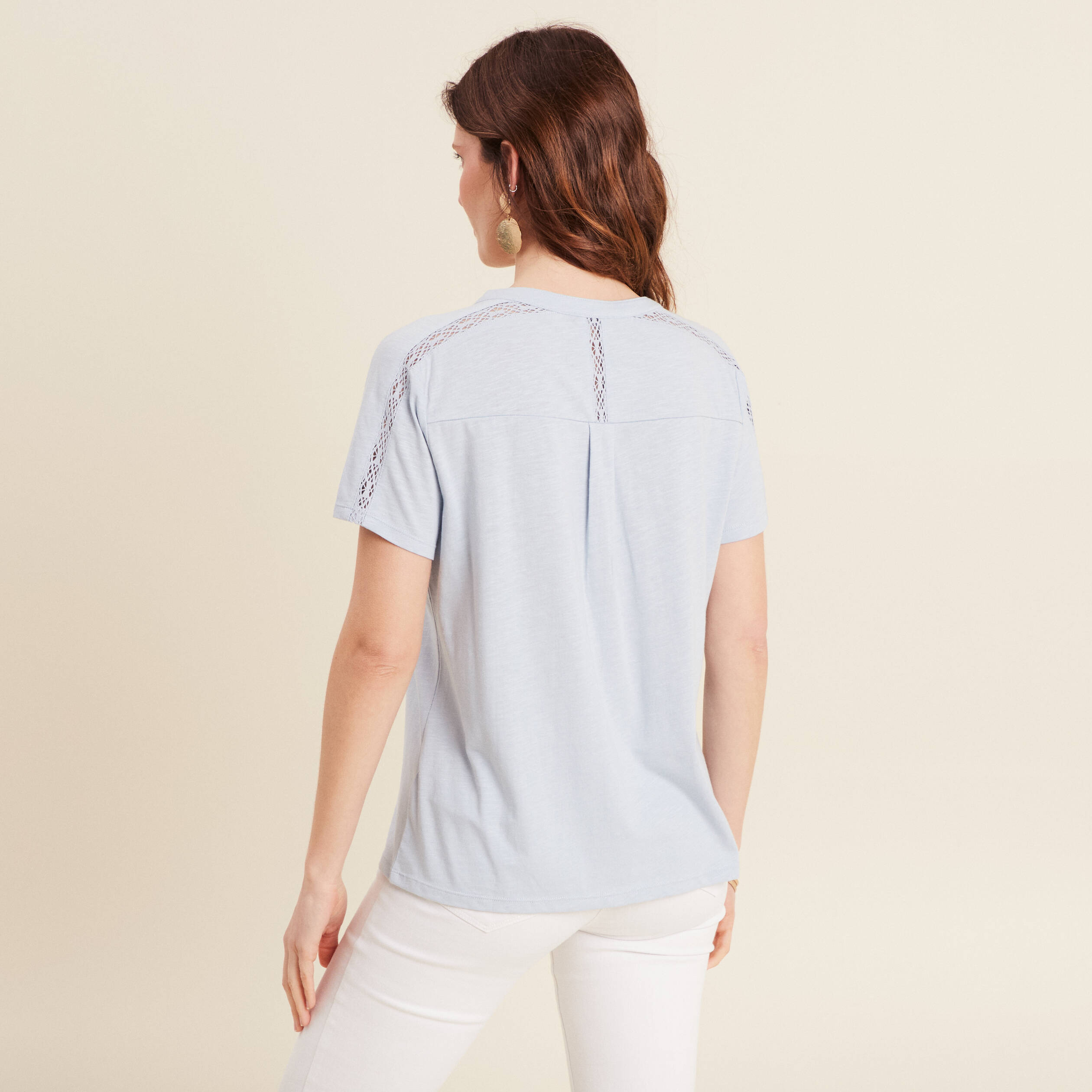 t shirt manches courtes bleu clair femme T-shirt manches courtes bleu clair femme
