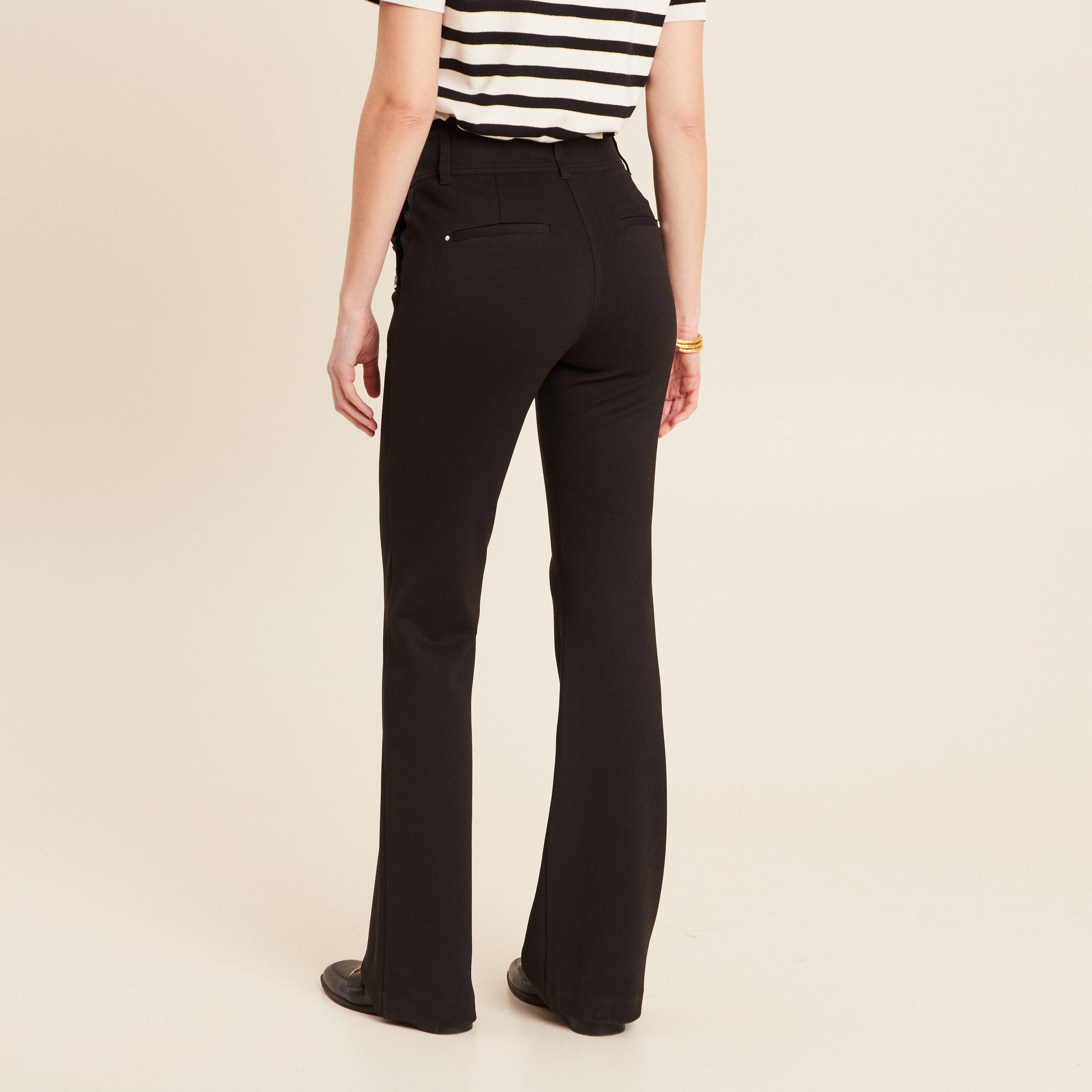 pantalon bootcut a pont noir femme Pantalon bootcut à pont noir femme