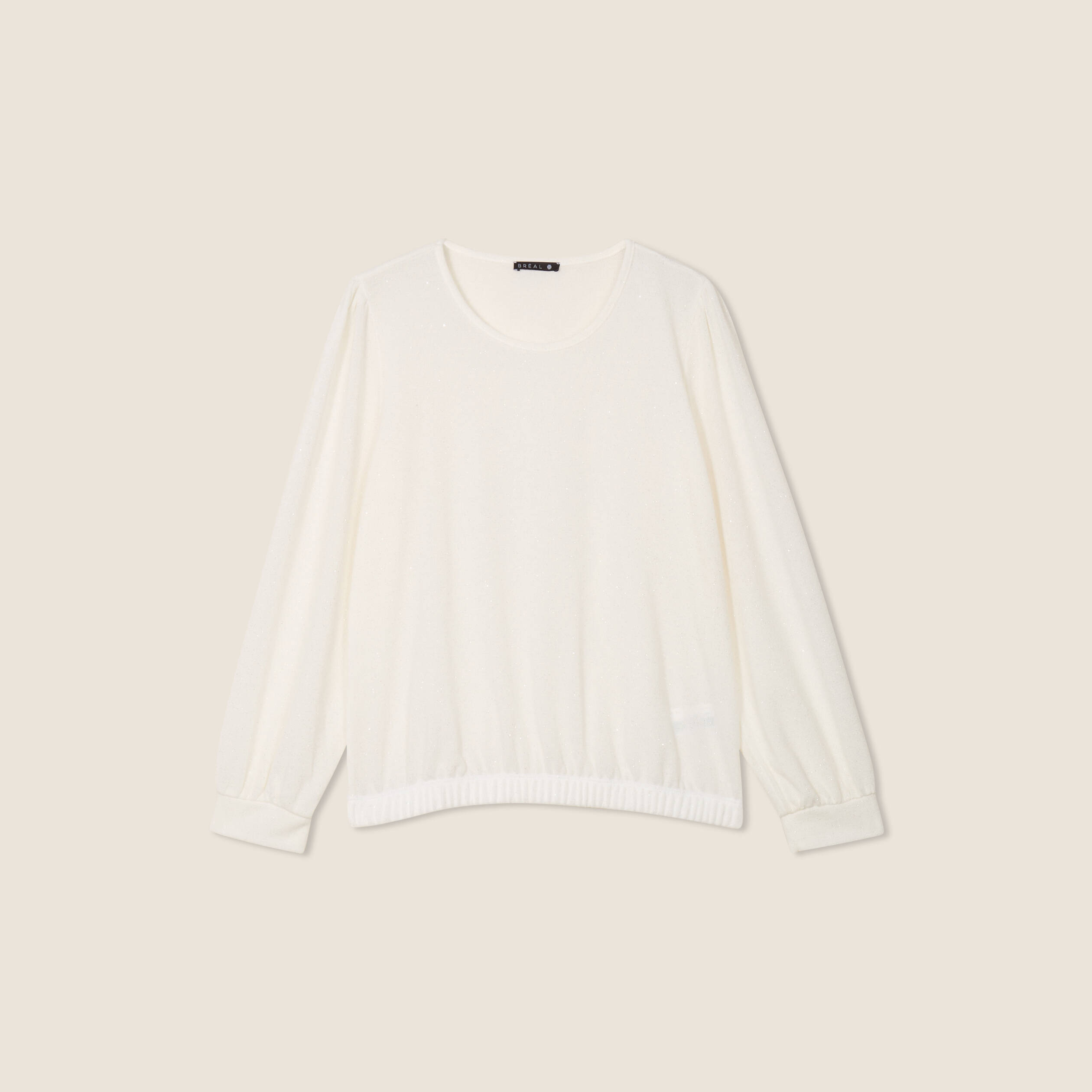 t shirt manches longues ecru femme T-shirt manches longues ecru femme