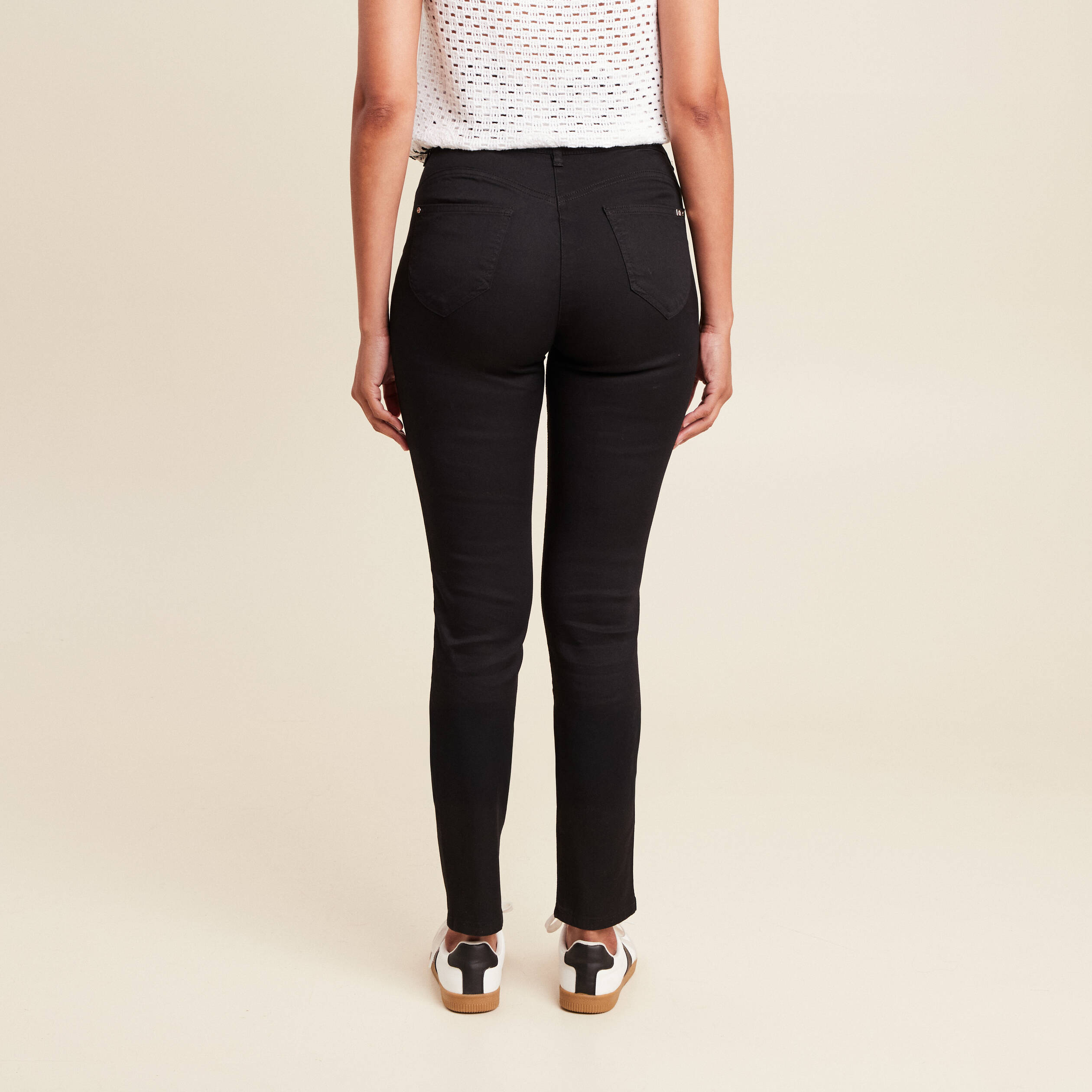 pantalon leger taille standard long noir femme Pantalon léger taille standard long noir femme