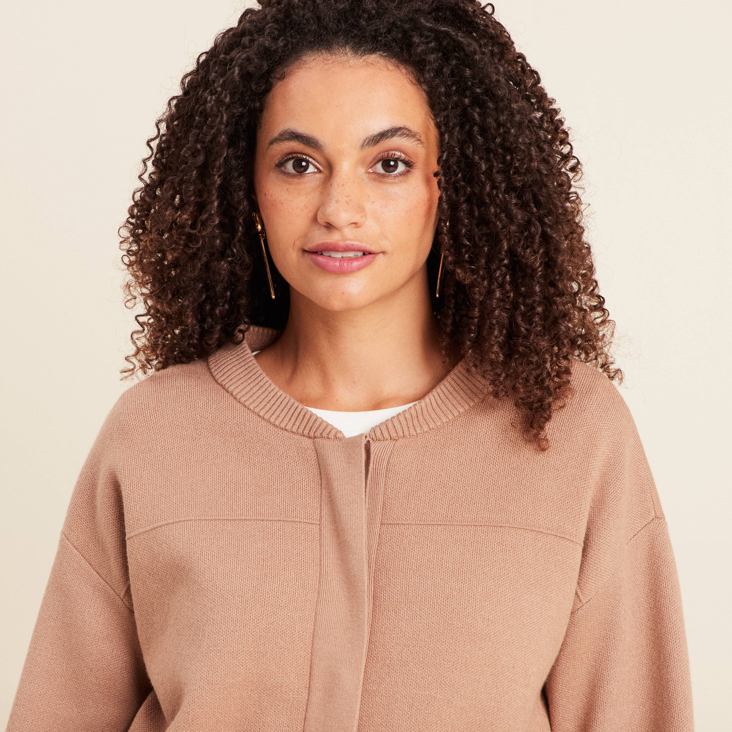 Bréal Robe Marron Clair Manteau Fourrure Breal Manteaux Manteau