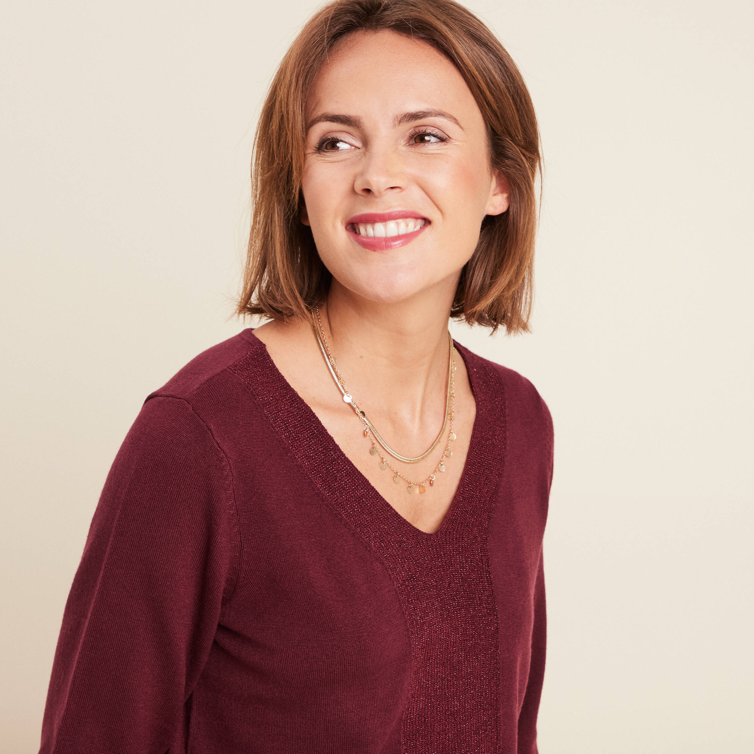 pull manches longues bordeaux femme Pull manches longues bordeaux femme