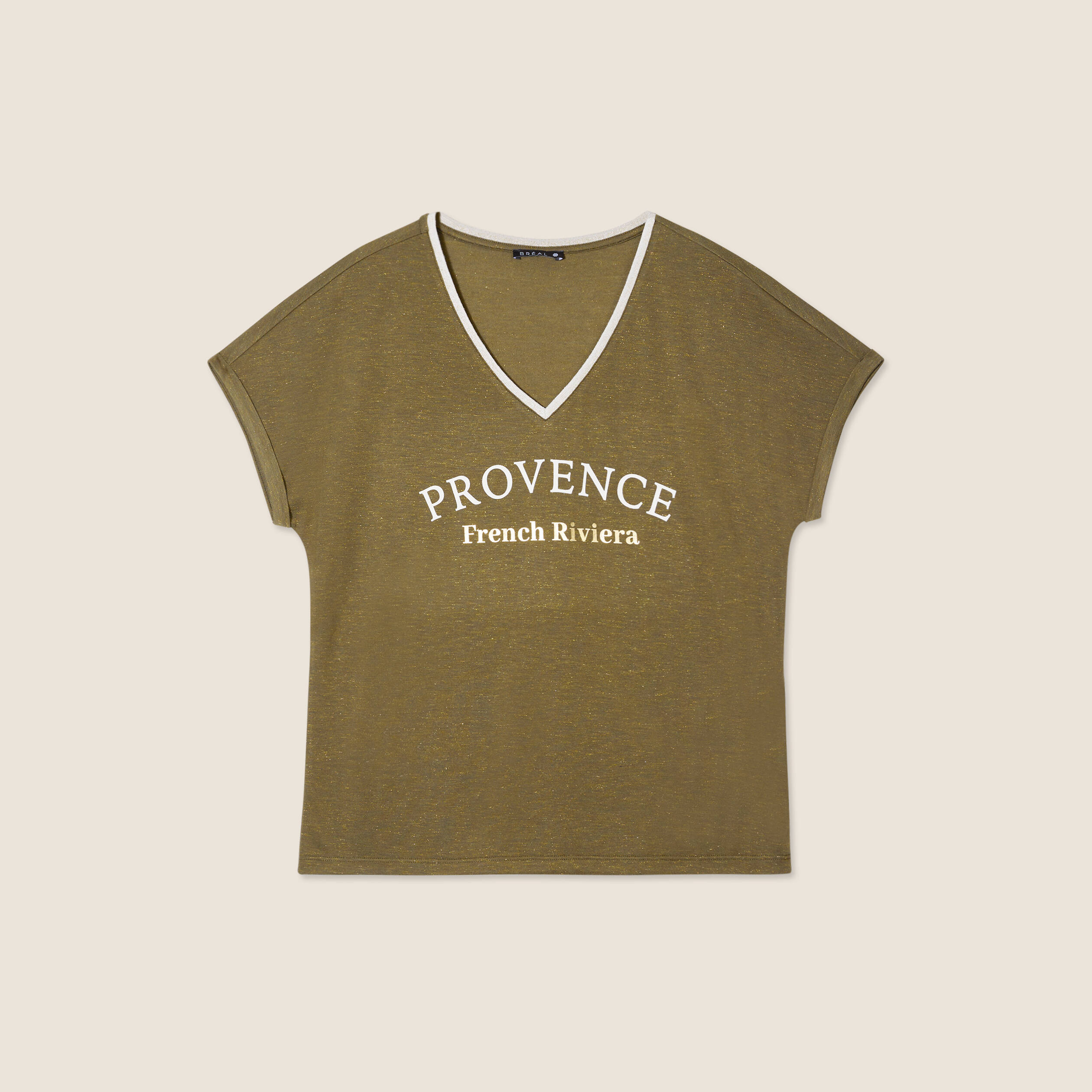 t shirt manches courtes vert olive femme T-shirt manches courtes vert olive femme