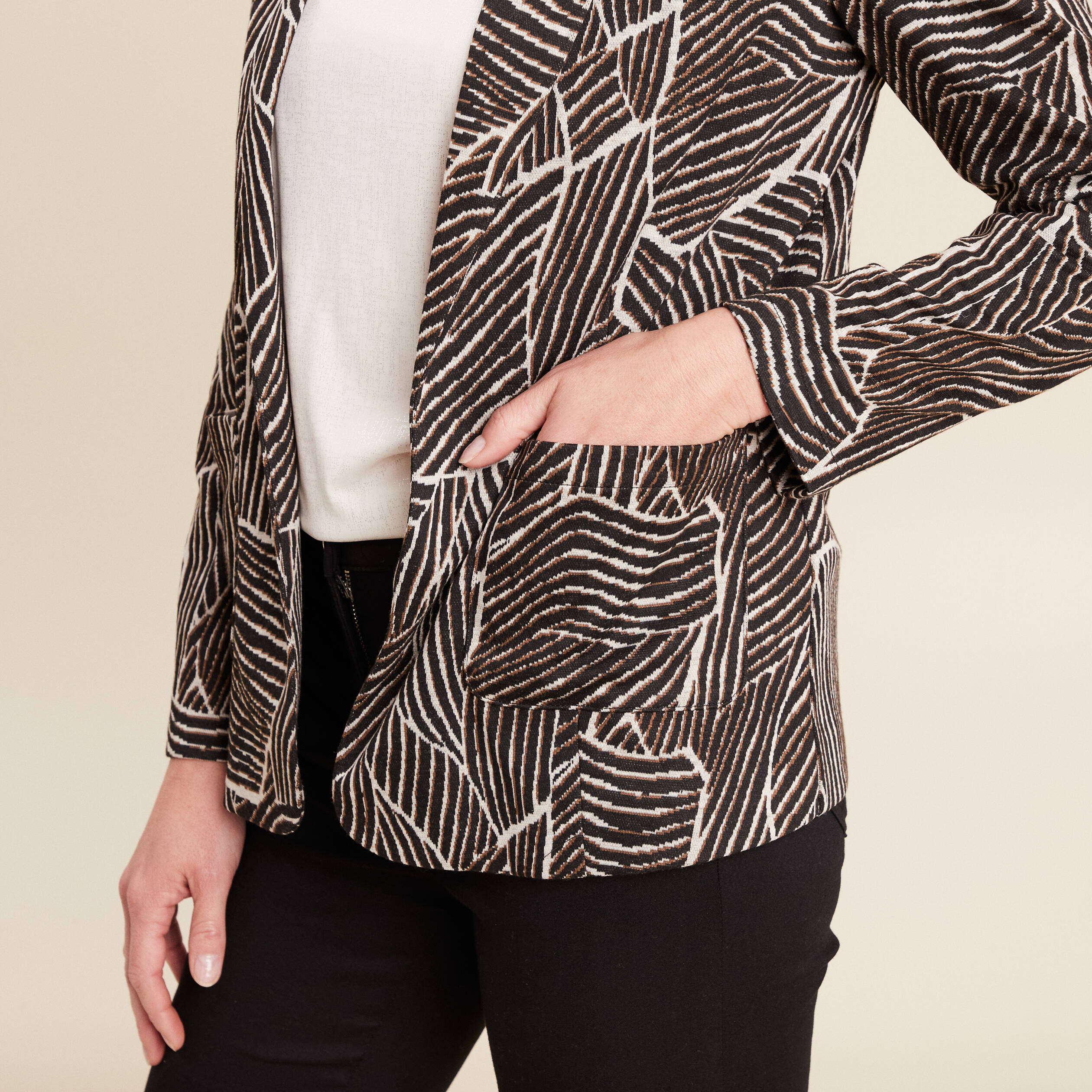 Veste doubl&eacute;e noir femme