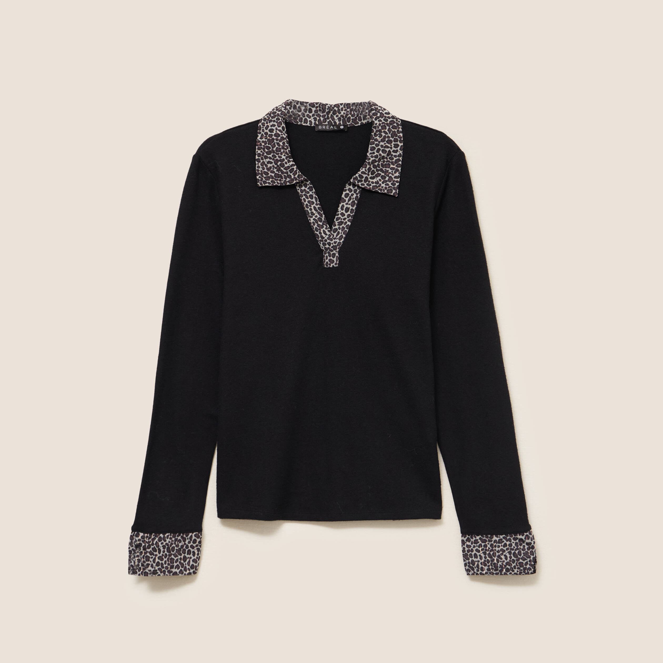 t shirt manches longues noir femme T-shirt manches longues noir femme