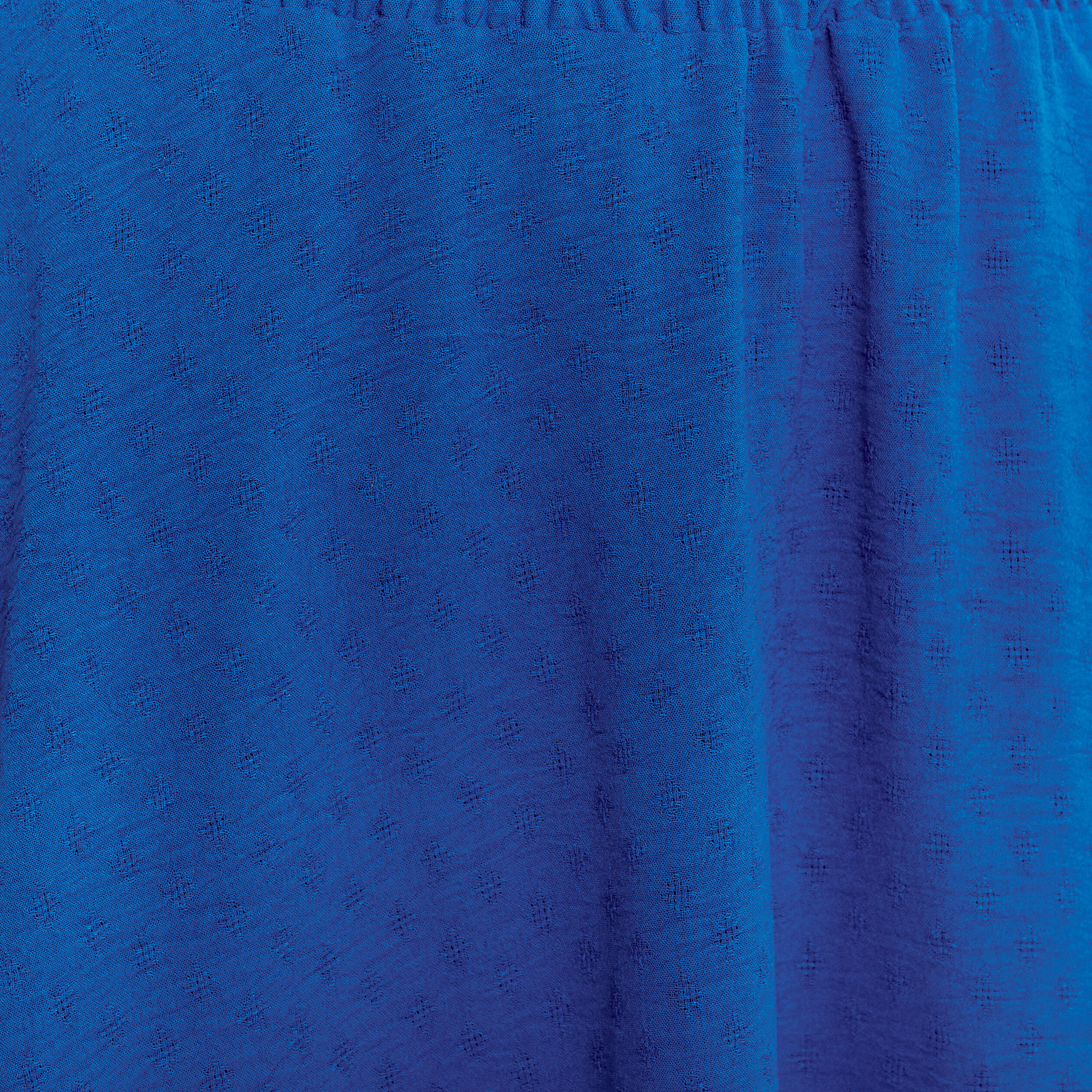 Jupe longue évasée asymétrique bleu electrique femme