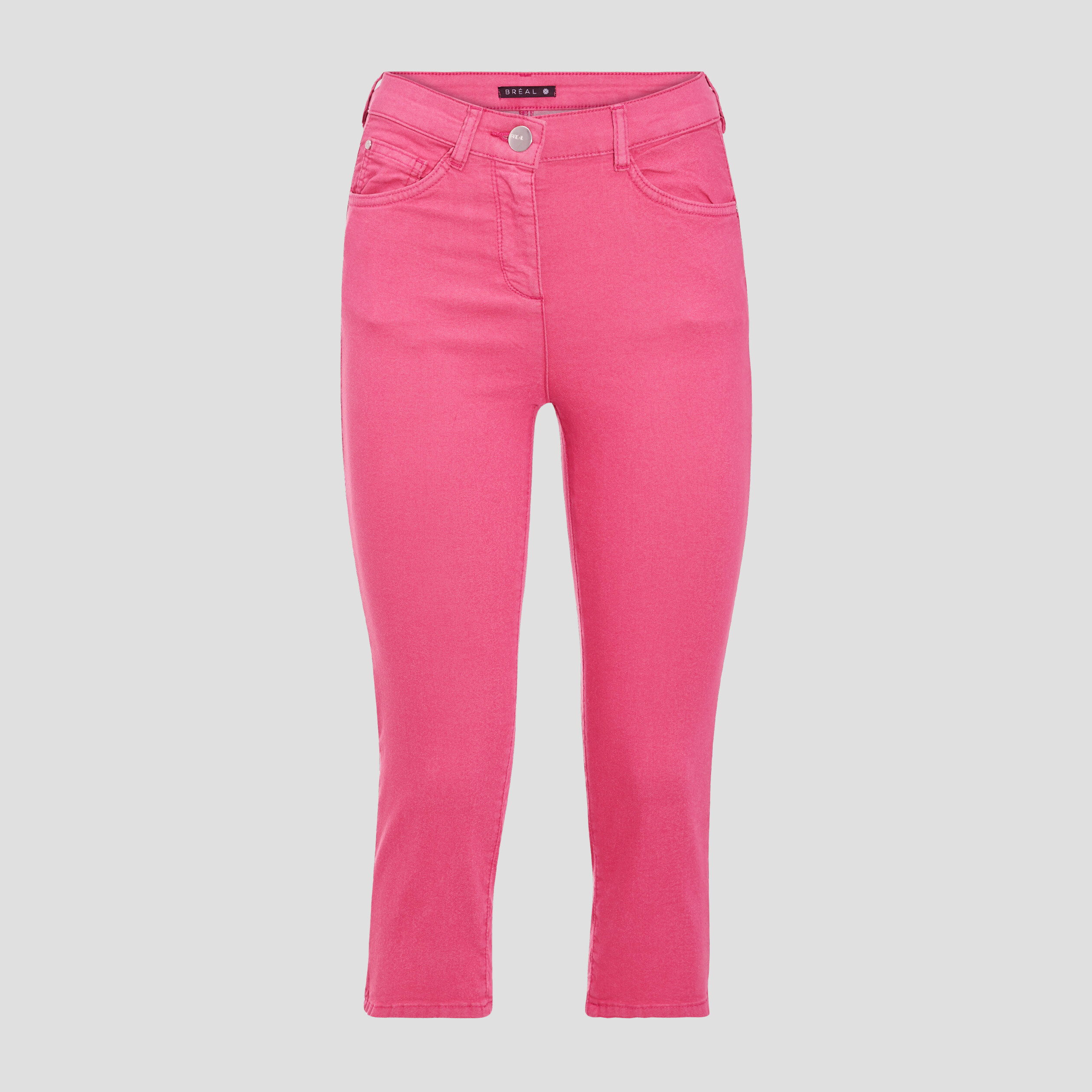pantacourt droit taille standard rose framboise femme Pantacourt droit taille standard rose framboise femme
