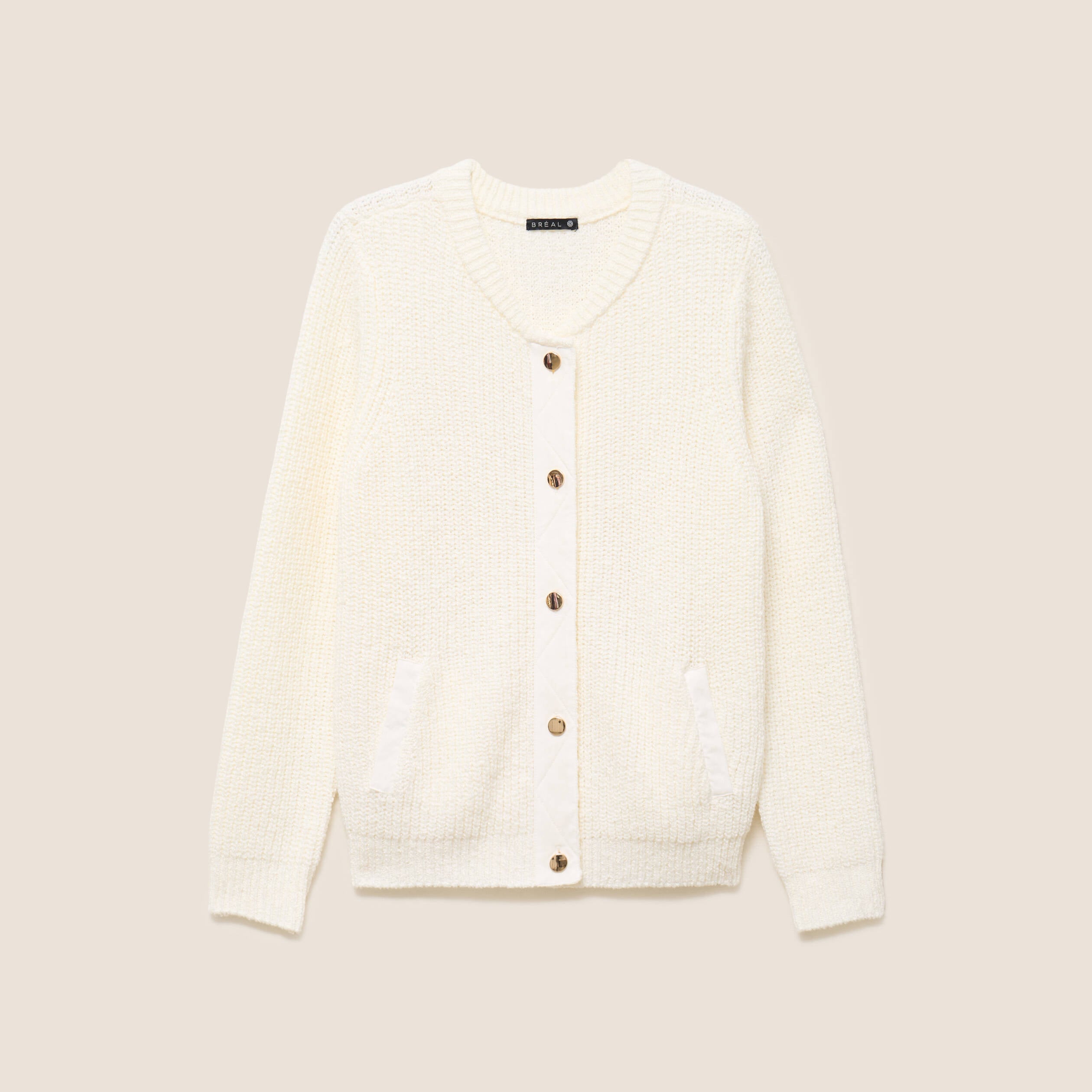 Bomber manches longues ecru femme