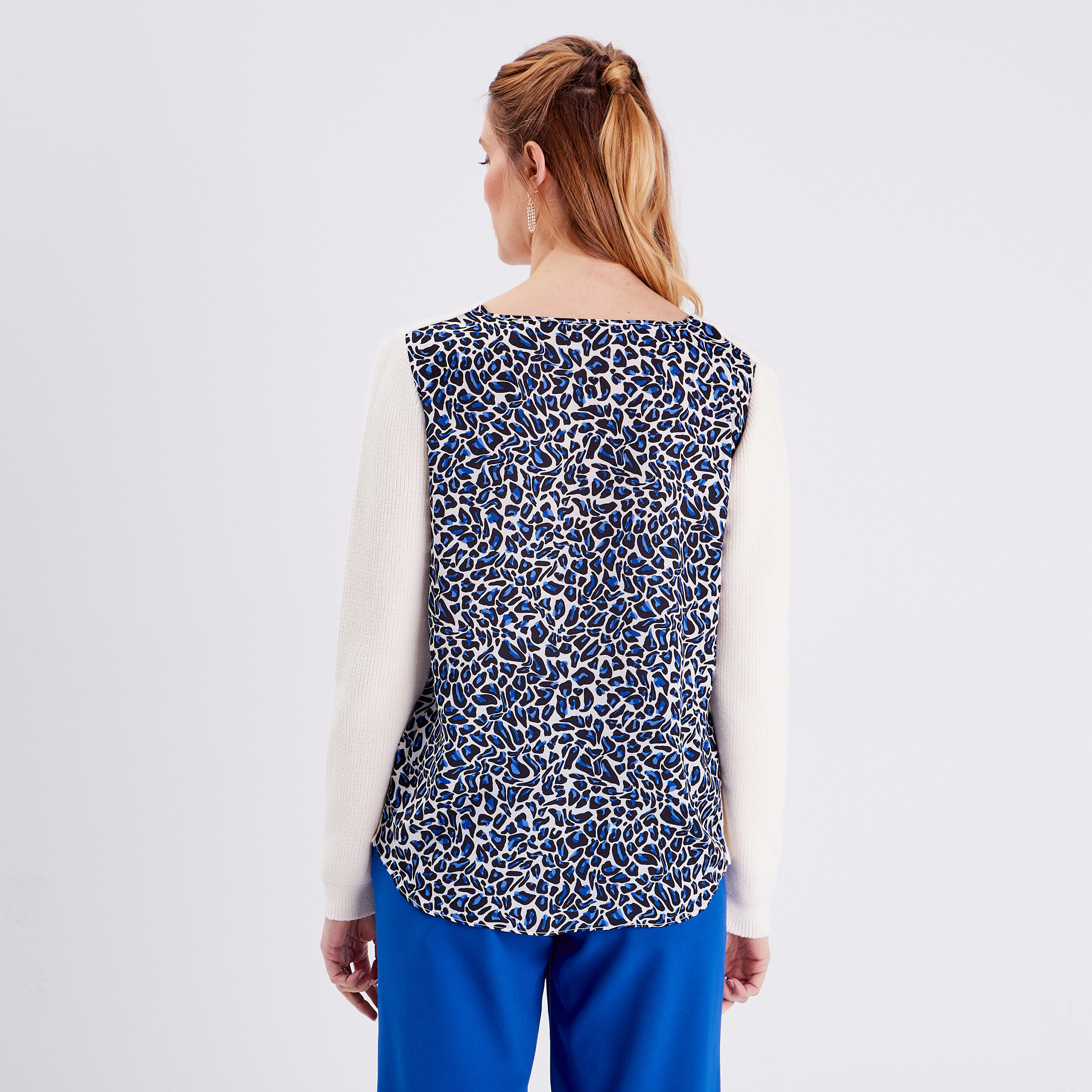 pull manches longues bleu electrique femme Pull manches longues bleu electrique femme