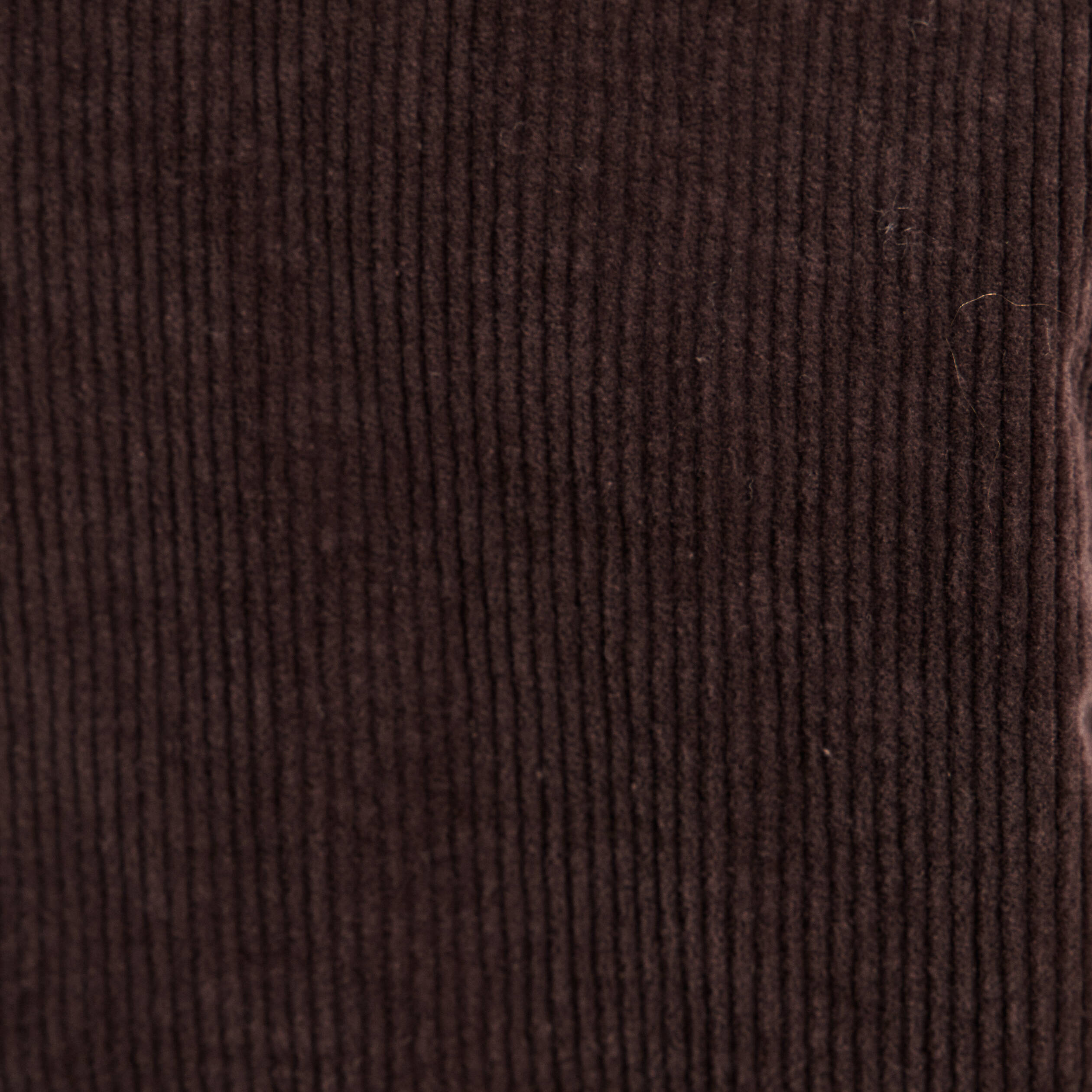 Blouson droit velours manches longues marron fonc&eacute; femme