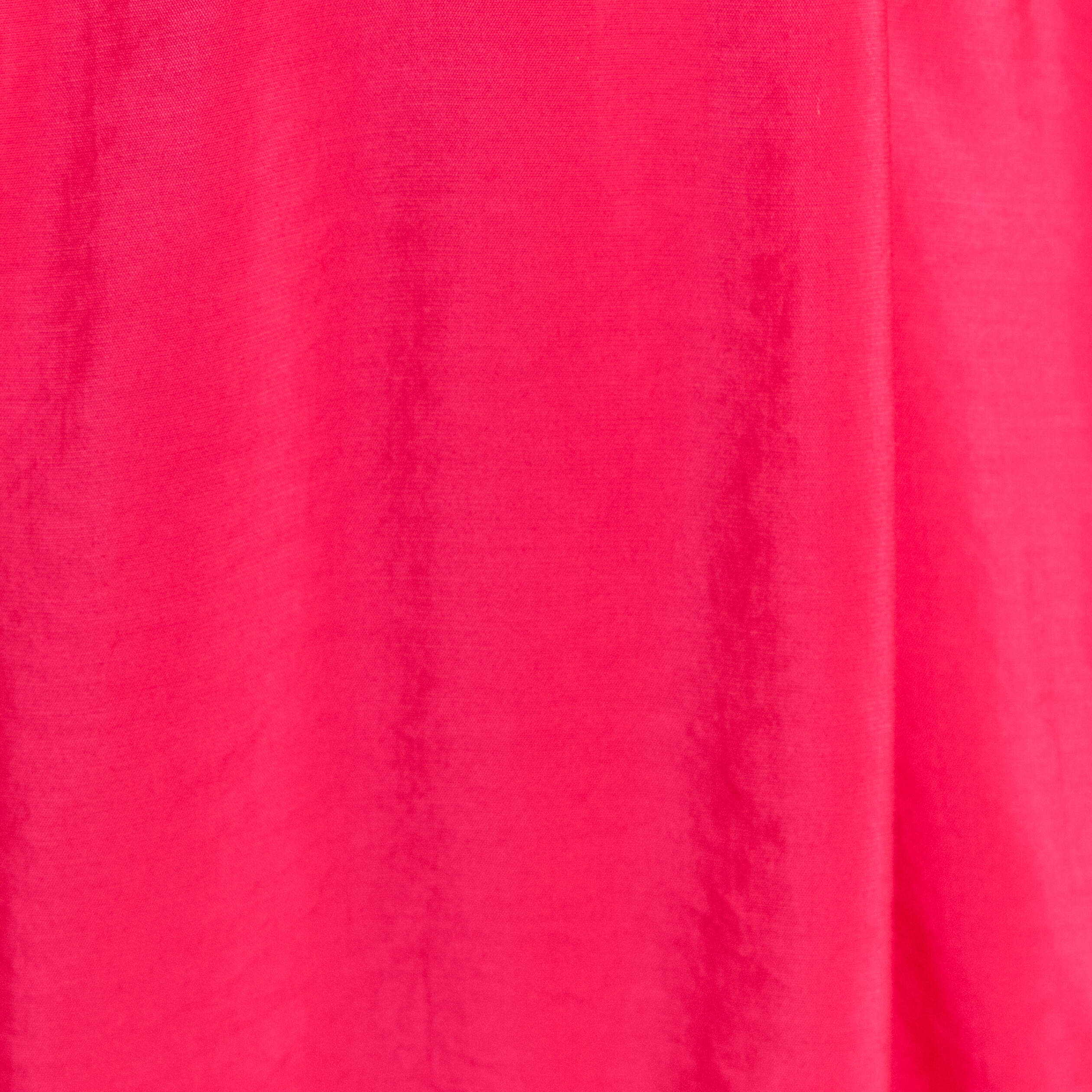 Robe &eacute;vas&eacute;e 3/4 sans manches ceinture rose fushia femme