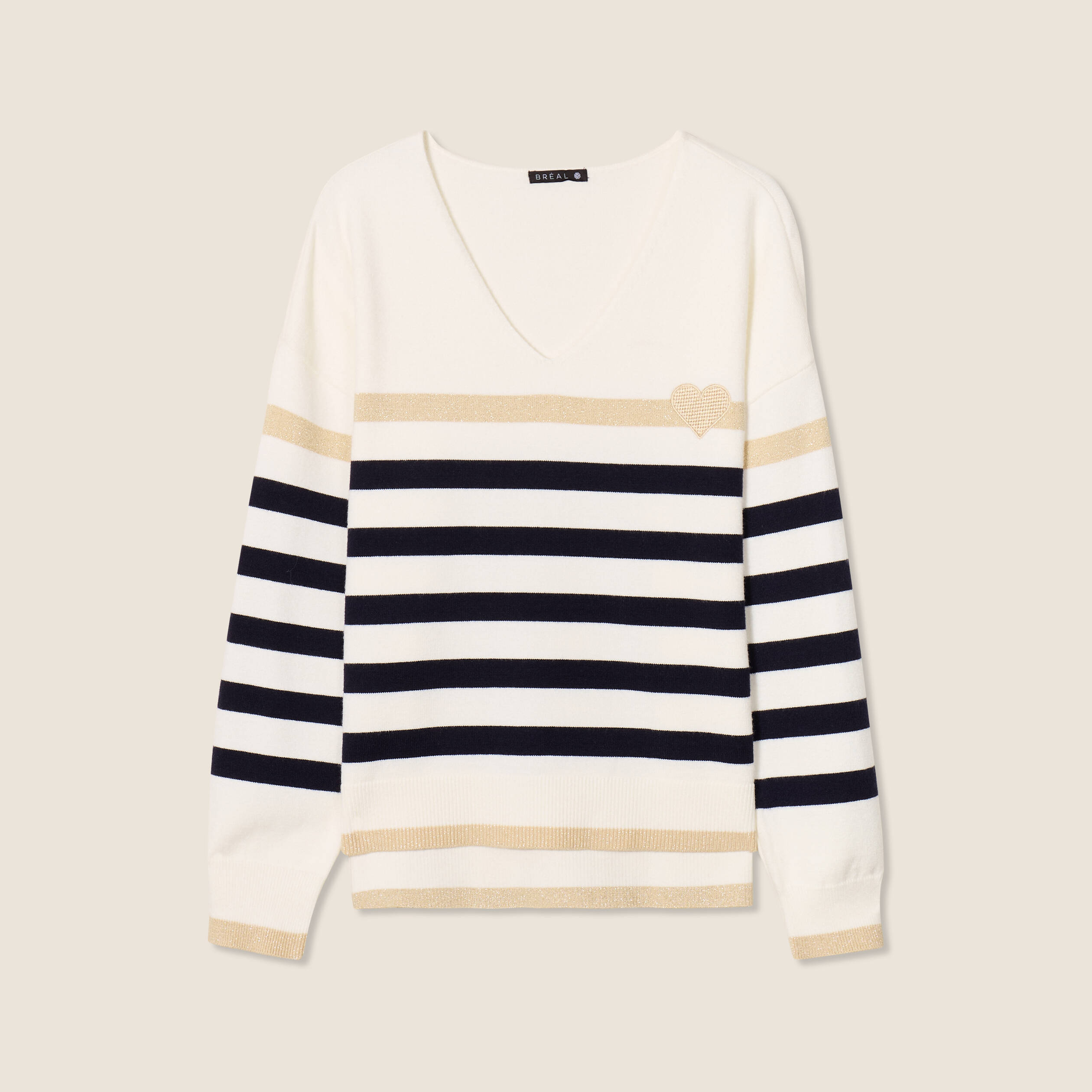 Pull manches longues blanc femme