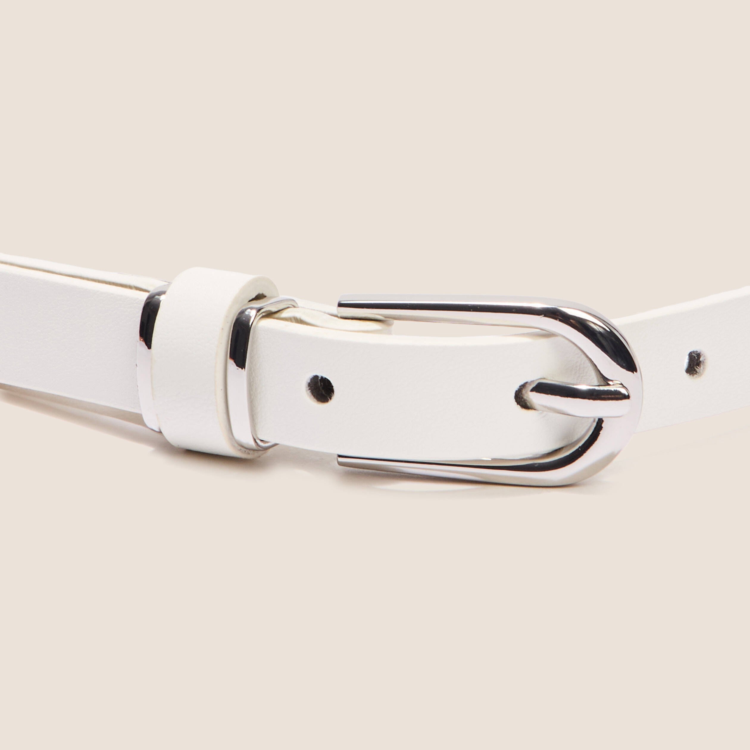 ceinture fine detail chaine ecru femme Ceinture fine détail chaîne ecru femme