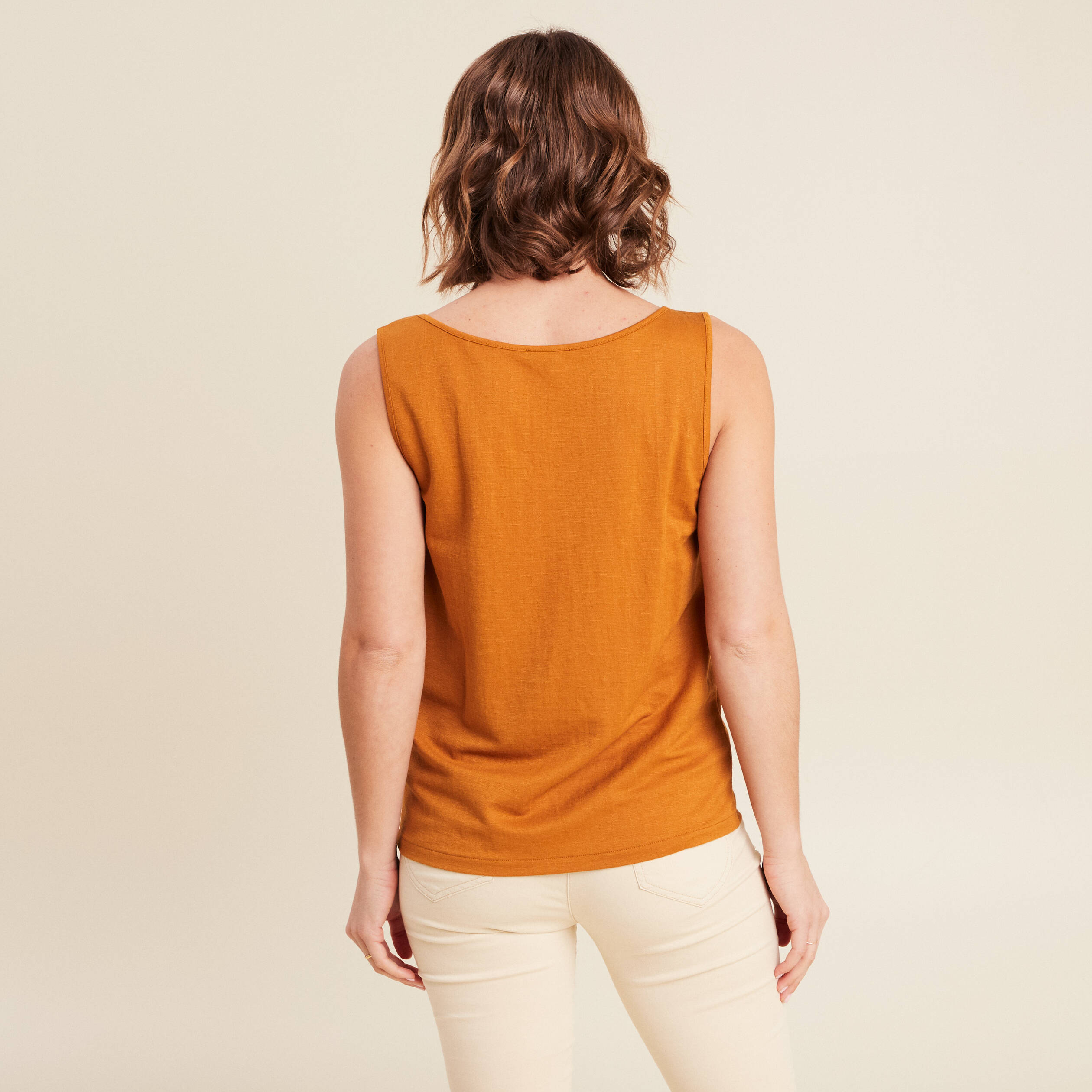 debardeur sans manches camel femme Débardeur sans manches camel femme