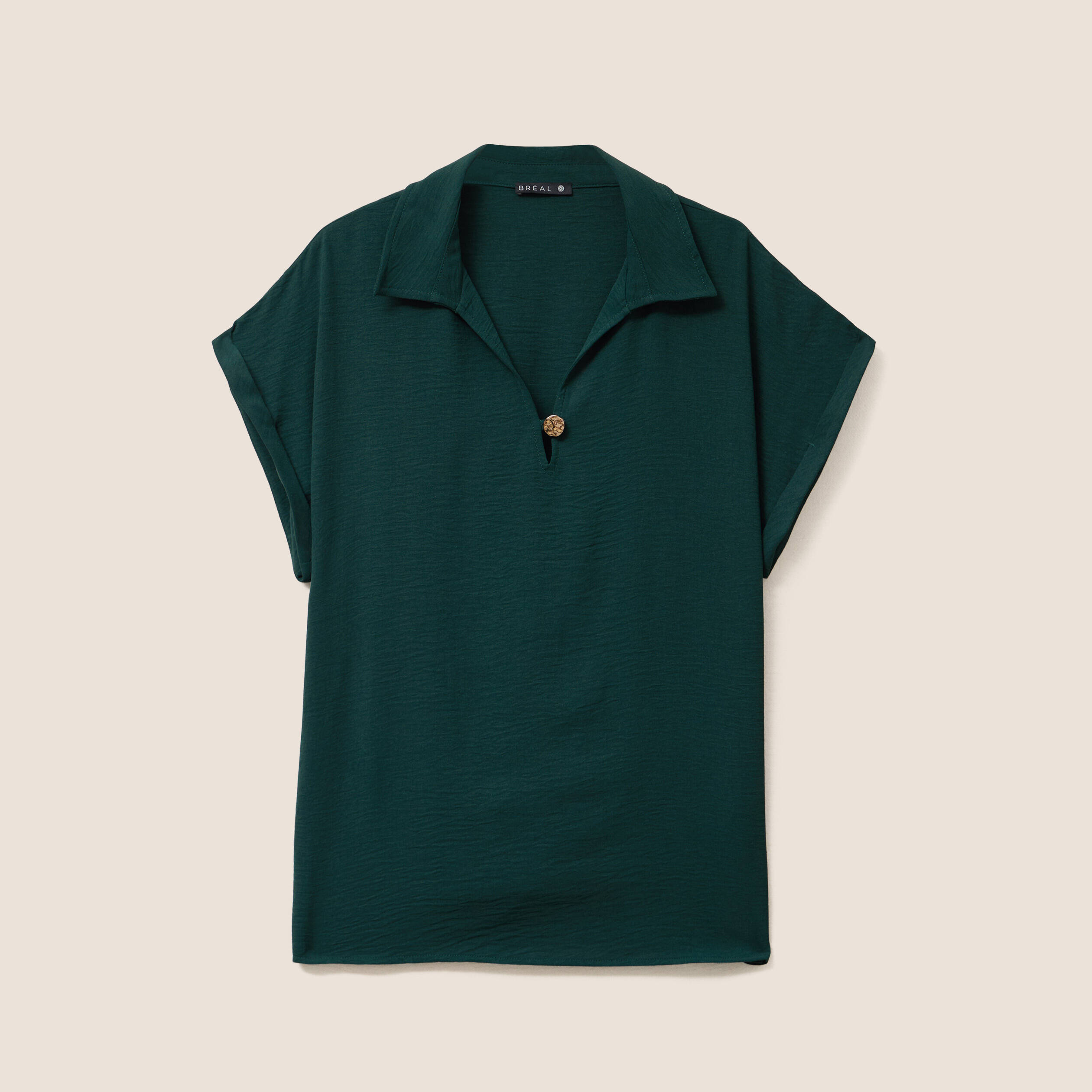 blouse manches courtes vert fonce femme Blouse manches courtes vert foncé femme