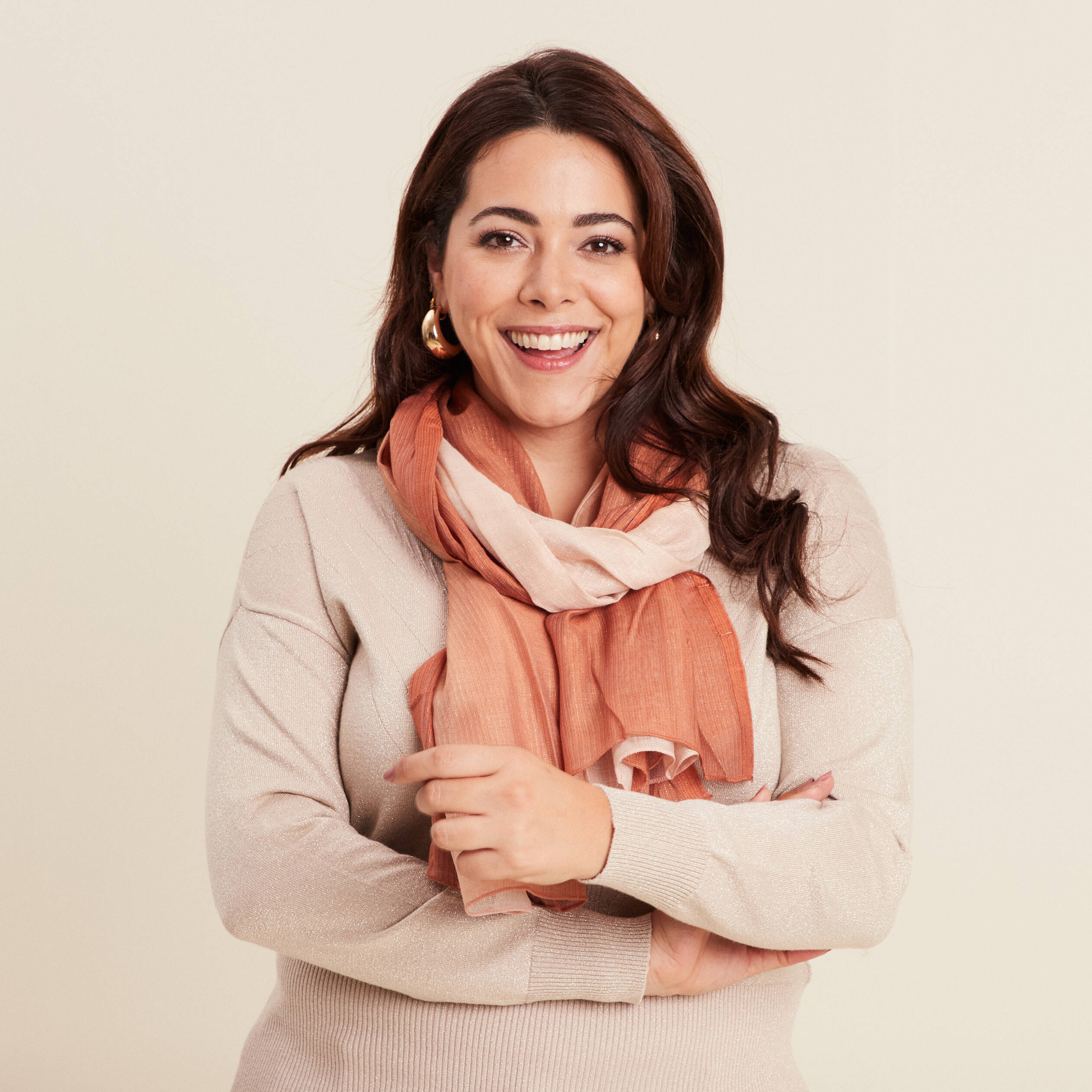 foulard vieux rose femme Foulard vieux rose femme
