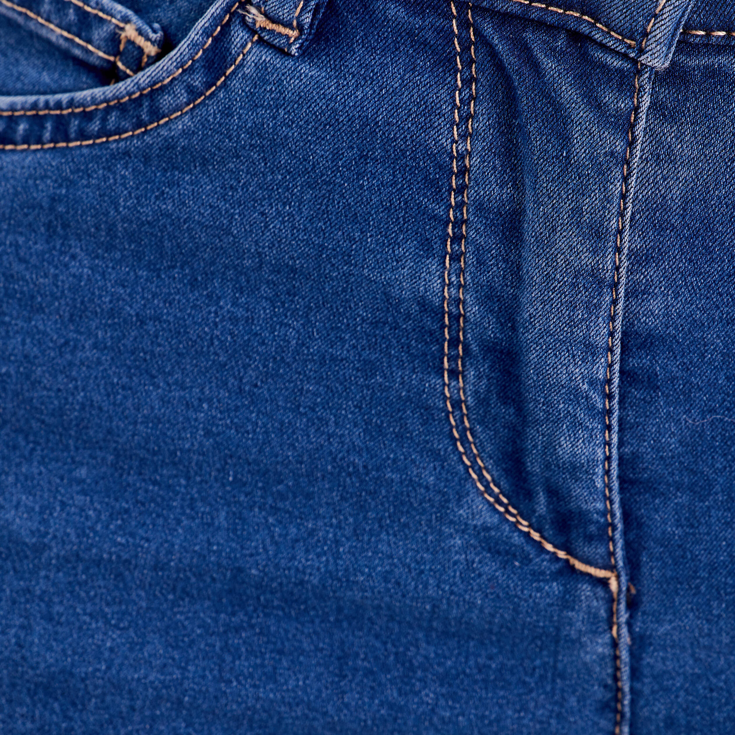 pantacourt droit taille standard denim double stone femme Pantacourt droit taille standard denim double stone femme