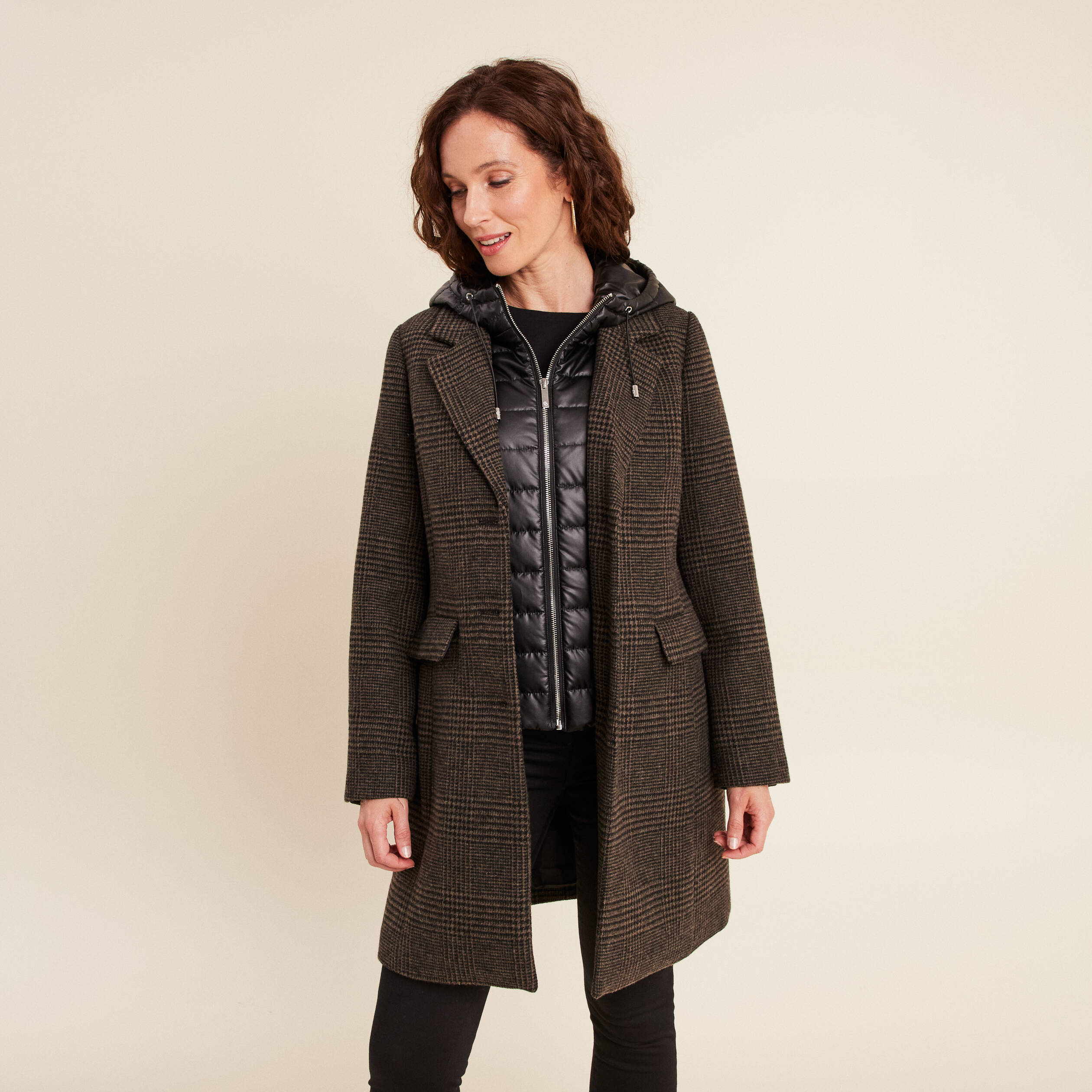 manteau à capuche femme