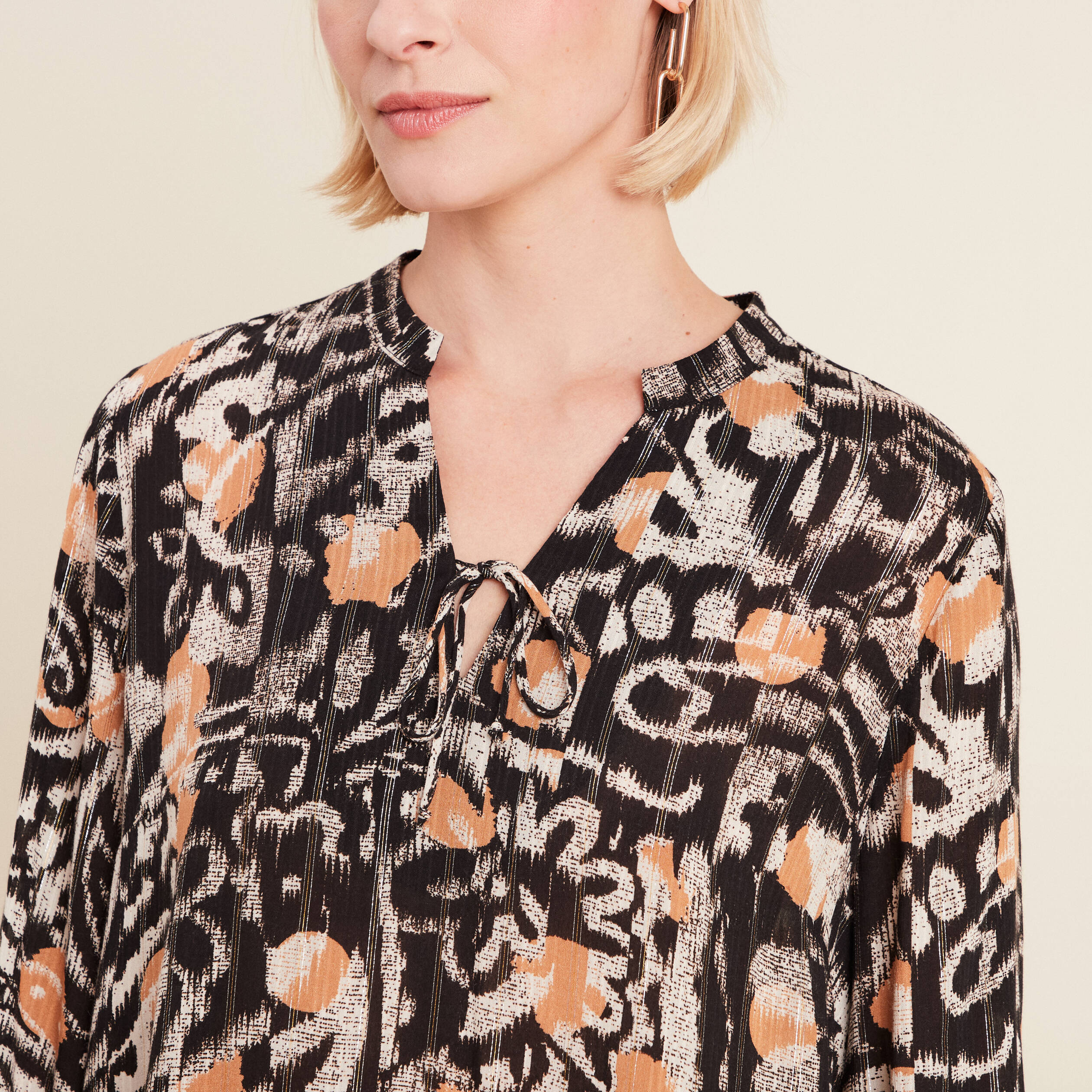 blouse manches longues marron clair femme Blouse manches longues marron clair femme