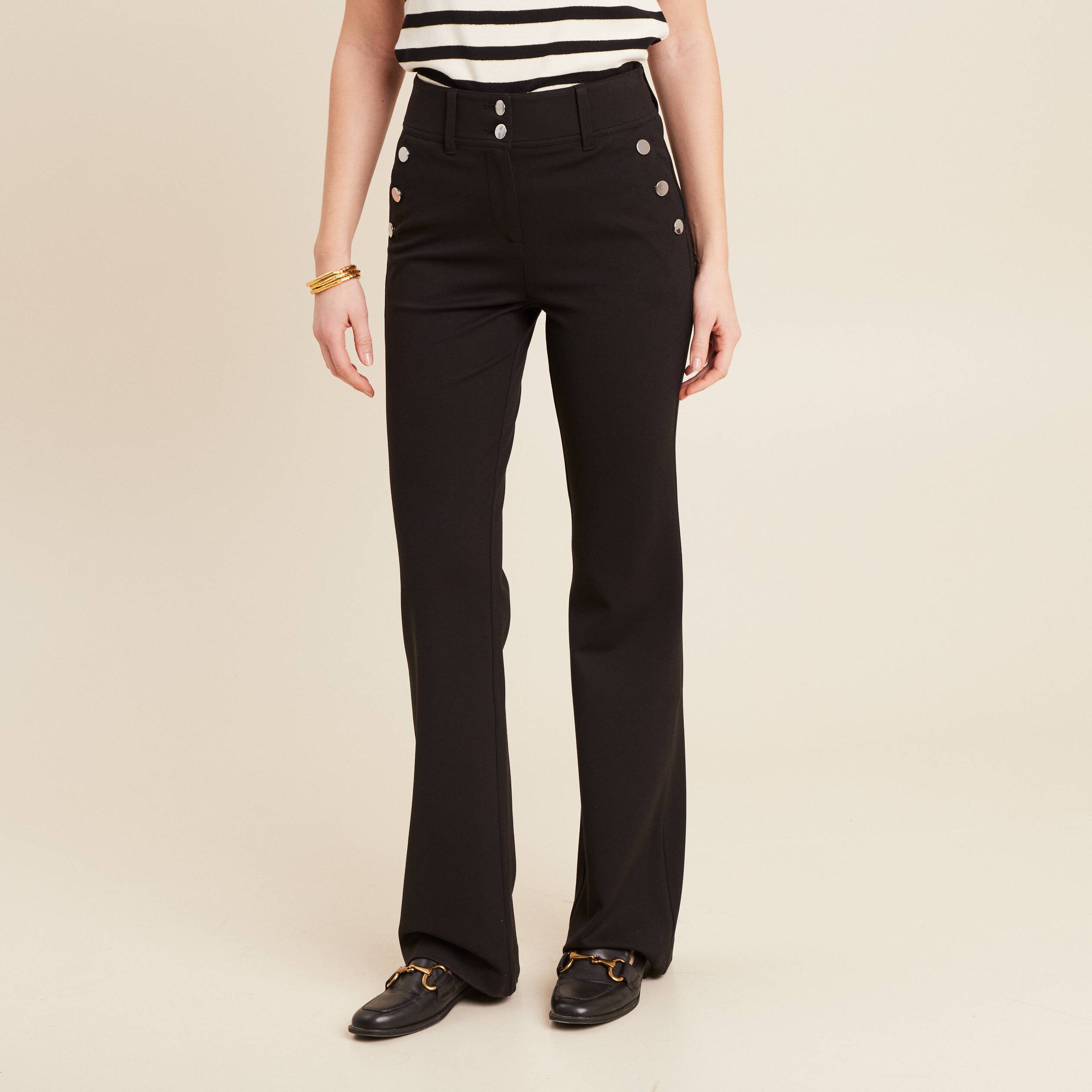 pantalon bootcut a pont noir femme Pantalon bootcut à pont noir femme