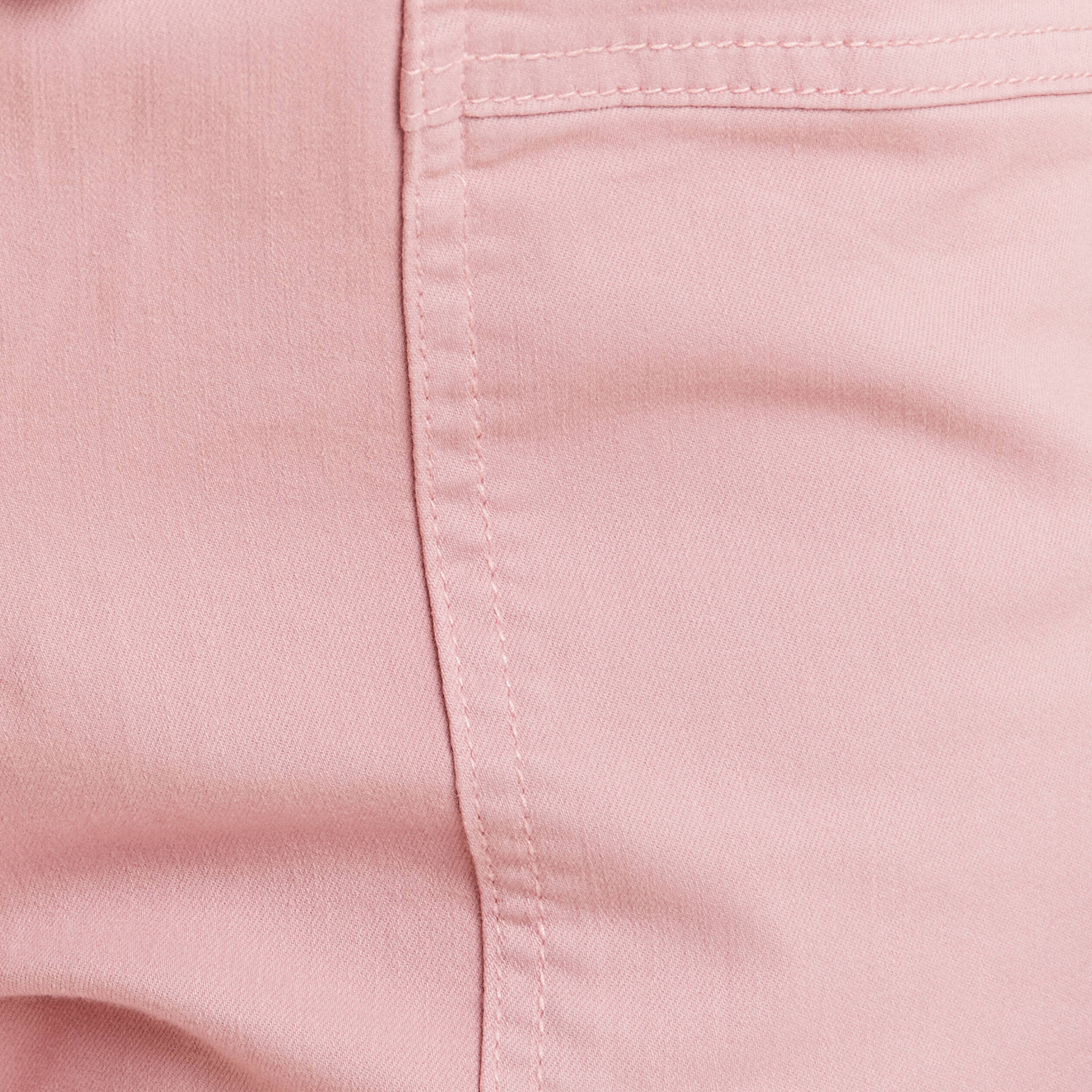 short droit taille elastiquee rose pastel femme Short droit taille élastiquée rose pastel femme