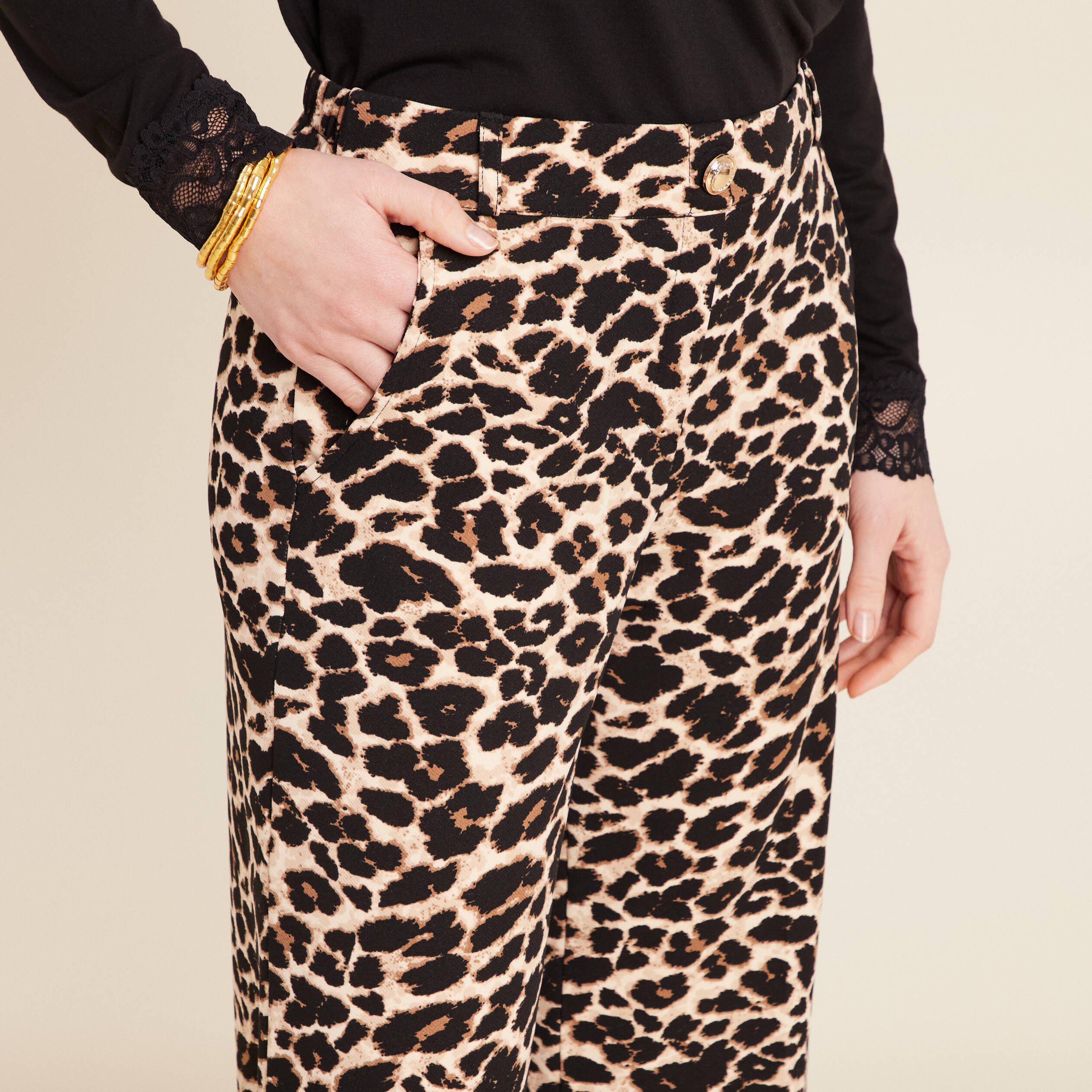 pantalon large creme femme Pantalon large creme femme