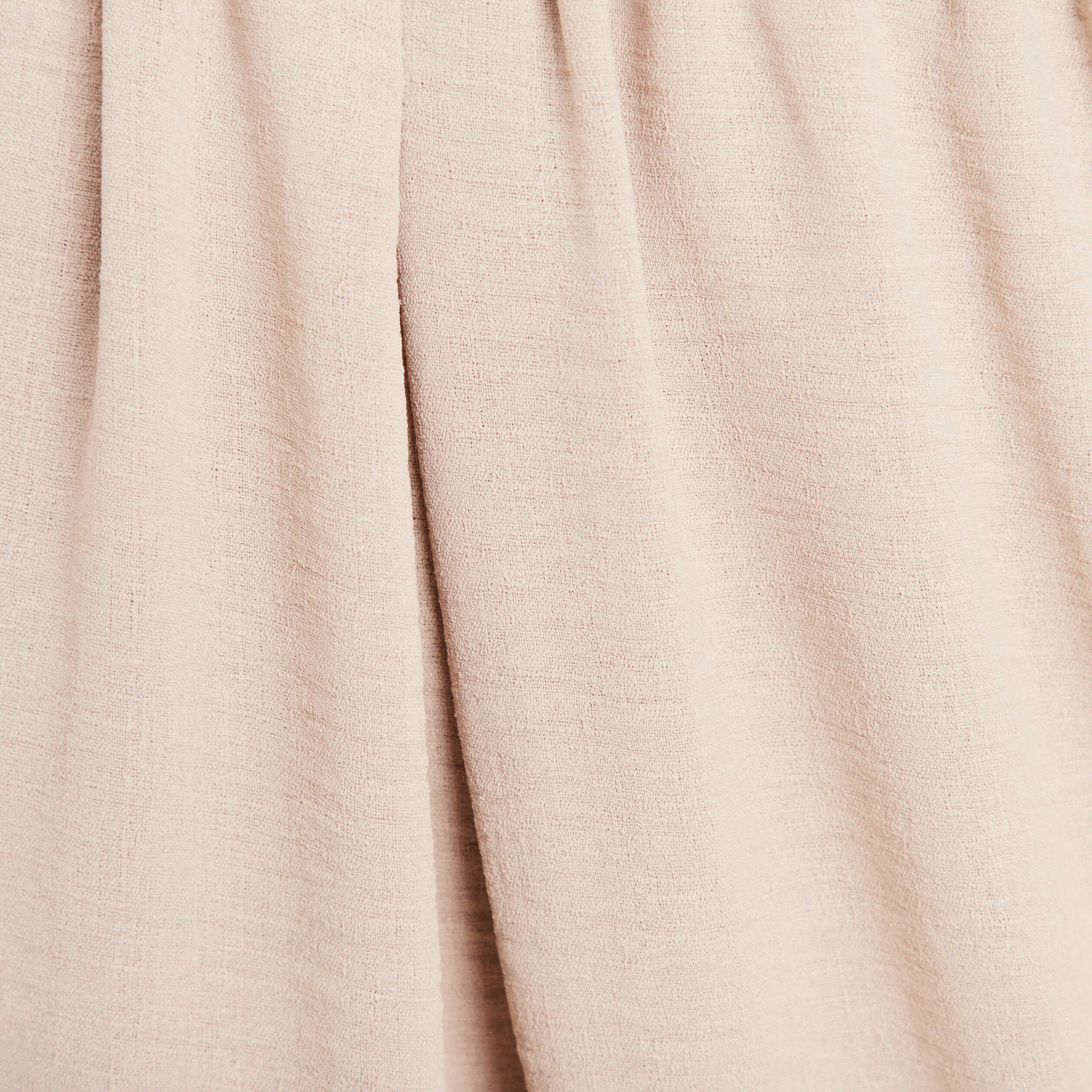 Robe longue évasée bi-matière ecru femme