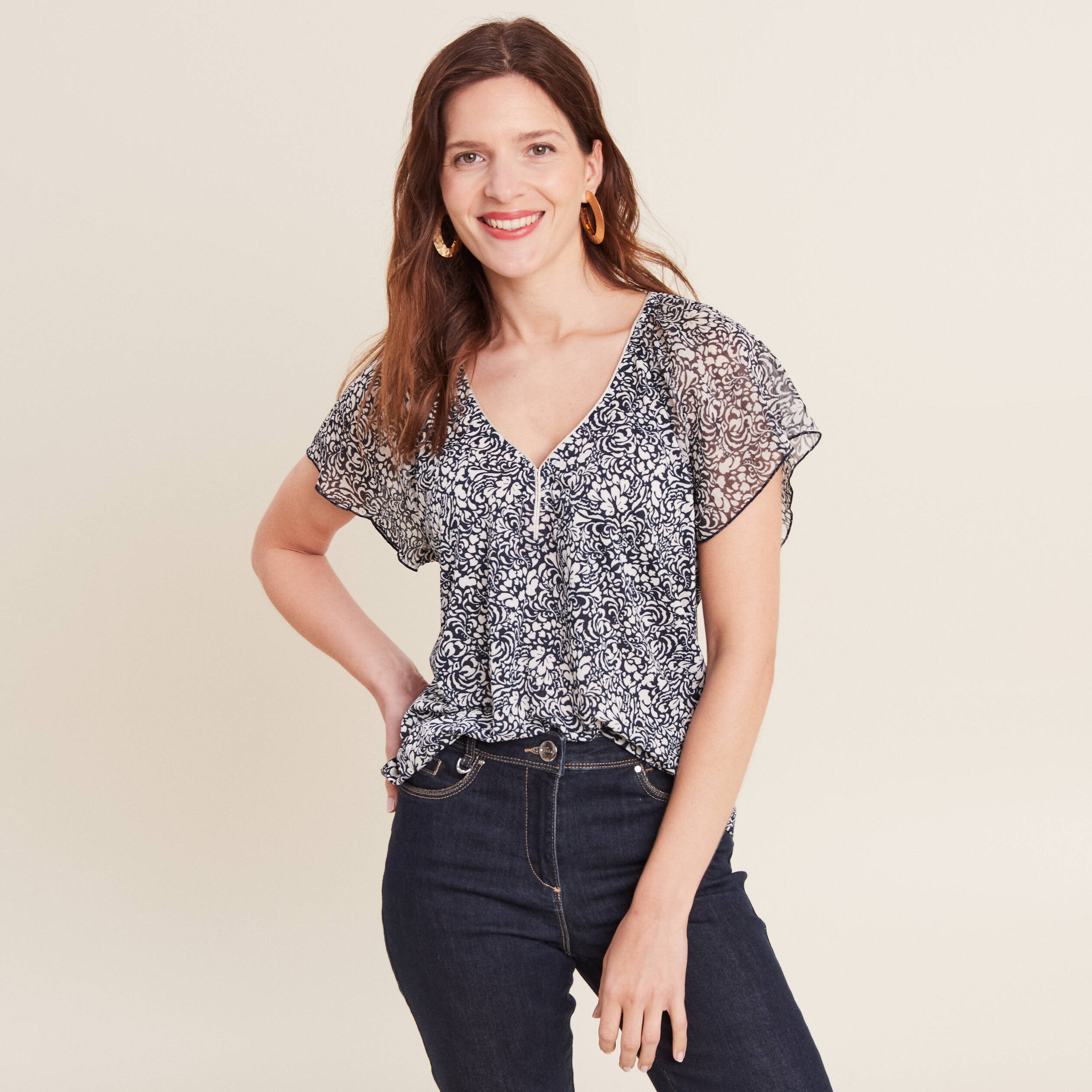 t shirt manches courtes bleu femme T-shirt manches courtes bleu femme