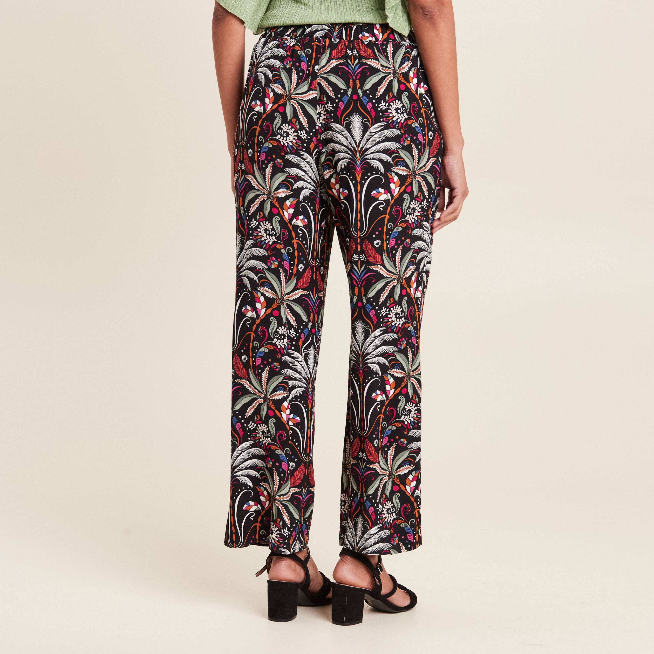 pantalon flou noir femme Pantalon flou noir femme