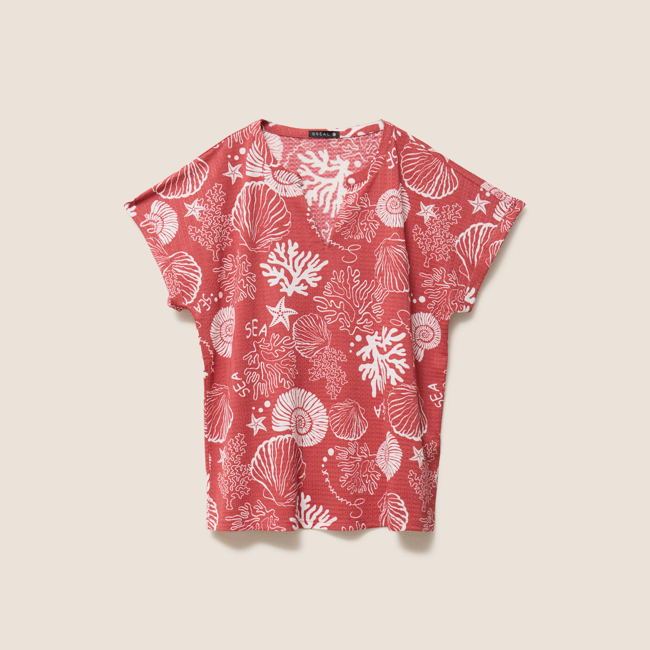 T-shirt manches courtes orange femme