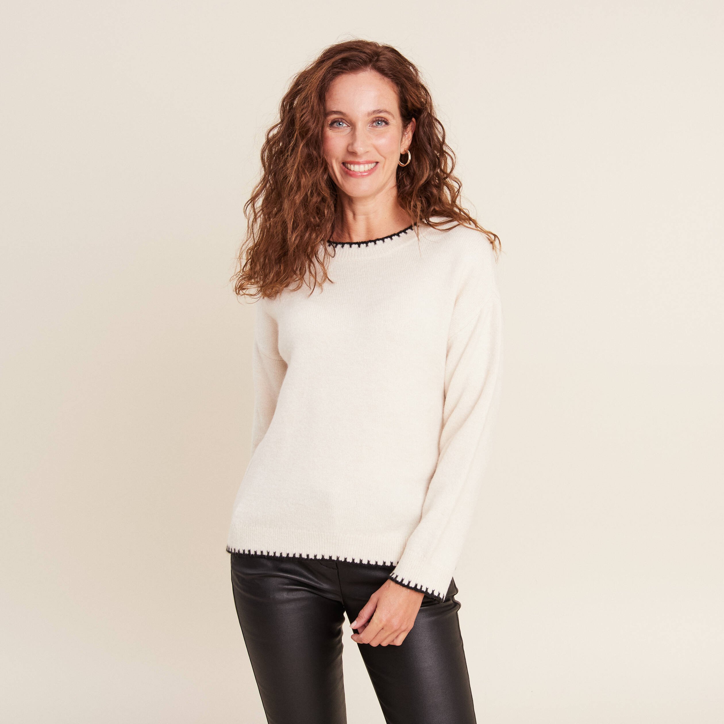 pull manches longues ecru femme Pull manches longues ecru femme